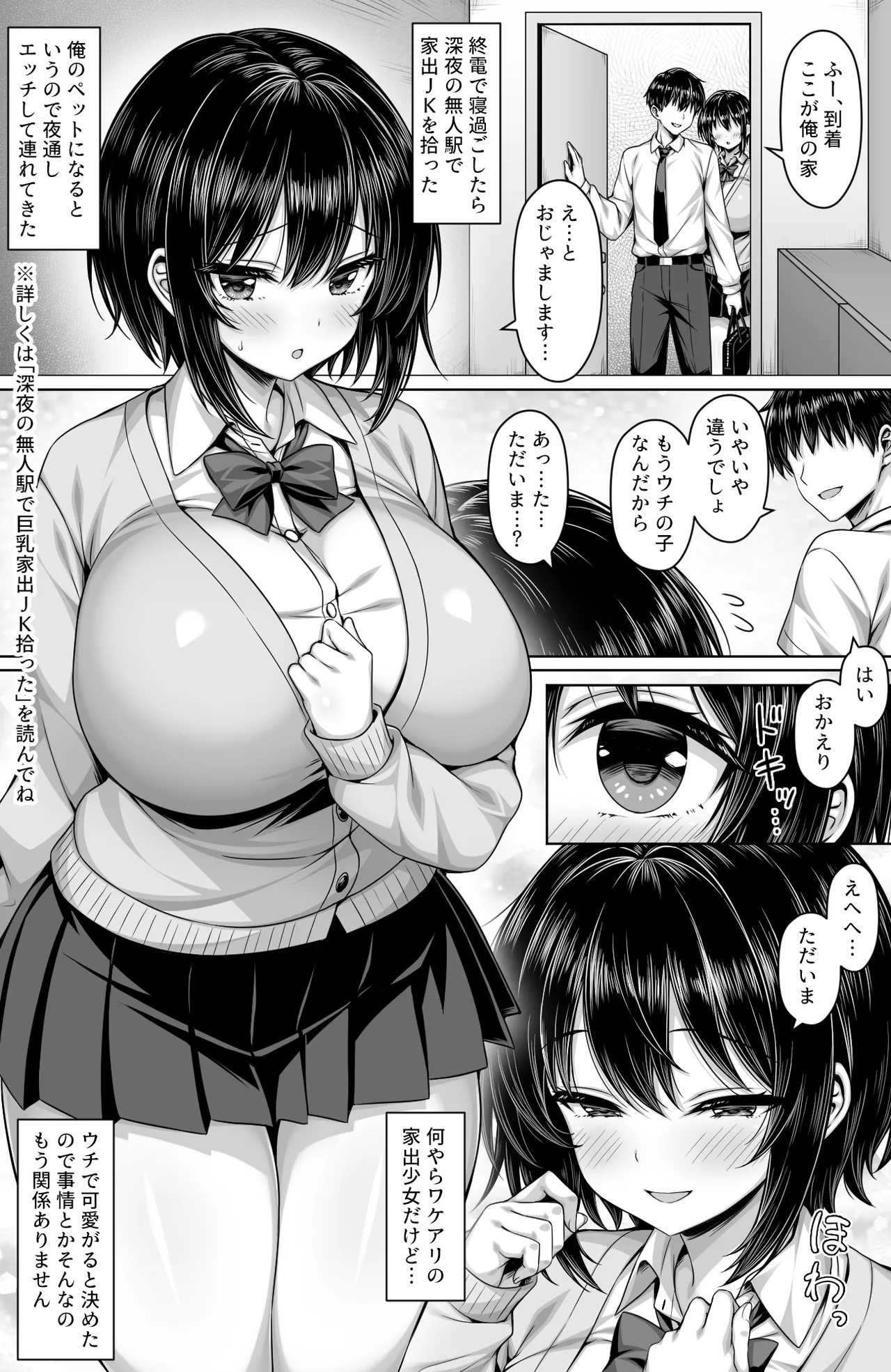 [Ichiokumangenjaya (2-G)]Shinya no Mujineki de Hirotta Kyonyuu Iede JK no Kainushi no Nichijou Page 2