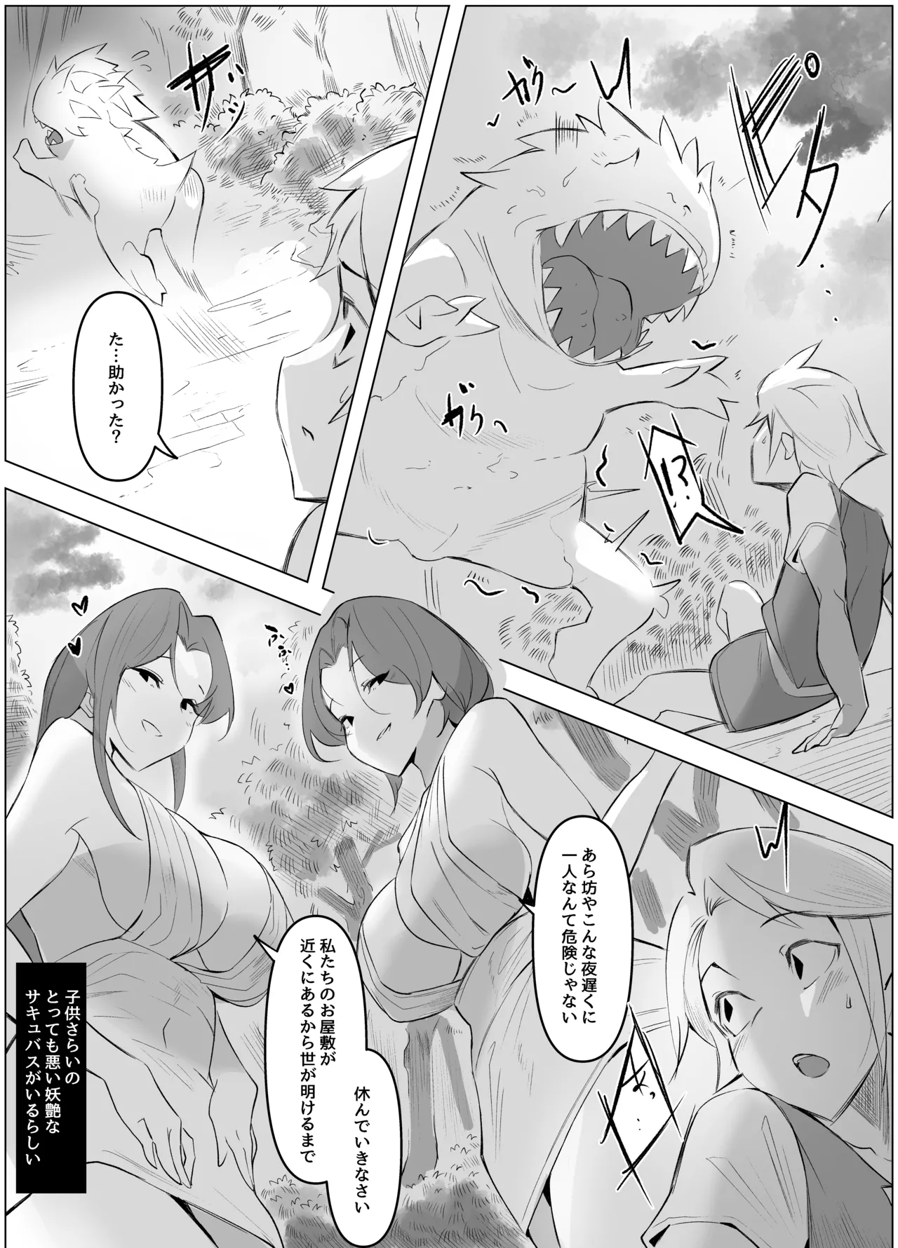 [Honyuubin (Tikubin)]Inran Jukujo Shimai Succubus ni Shiboritorareru Ohanashi Page 3