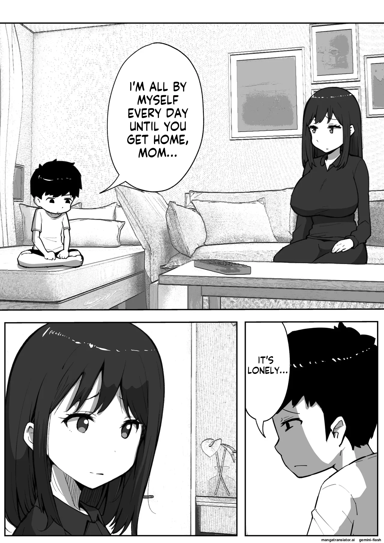 [Resoman Manga Koubou]A story about a single mom who ended up trying to get pregnant with her son[English] Page 4