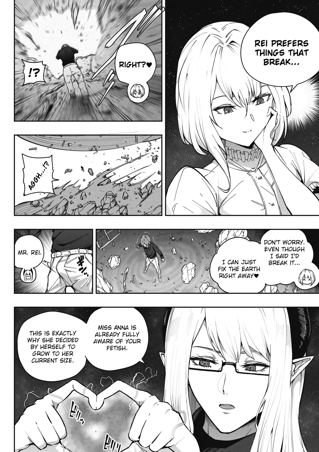 [Soryuu]Shinchou 1680-oku km no Joshi ga Tatta 1-man km Shika Nai Chikyuu o Asobubu | A 168 Billion km Tall Girl Toys with the Mere 10,000 km Earth[English] Page 12