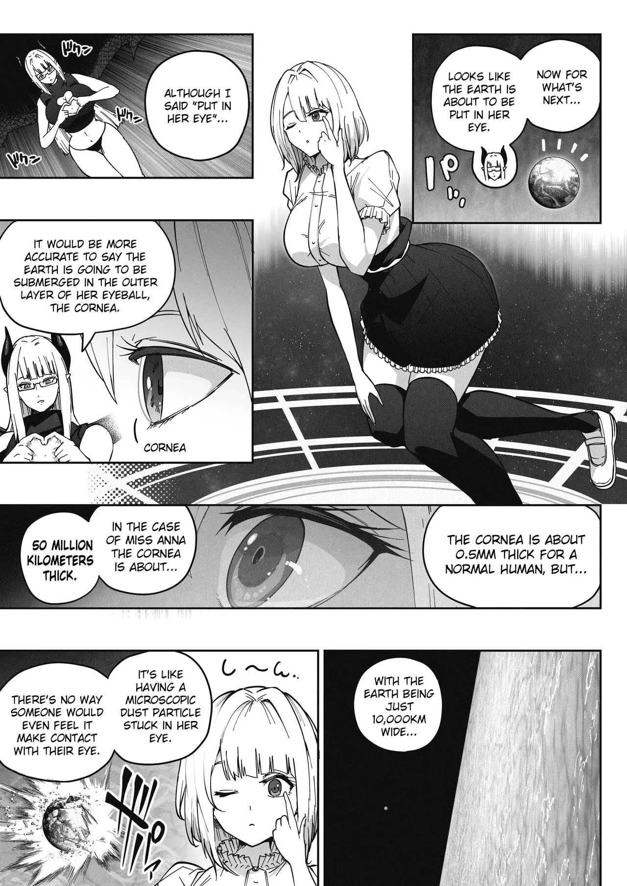 [Soryuu]Shinchou 1680-oku km no Joshi ga Tatta 1-man km Shika Nai Chikyuu o Asobubu | A 168 Billion km Tall Girl Toys with the Mere 10,000 km Earth[English] Page 18
