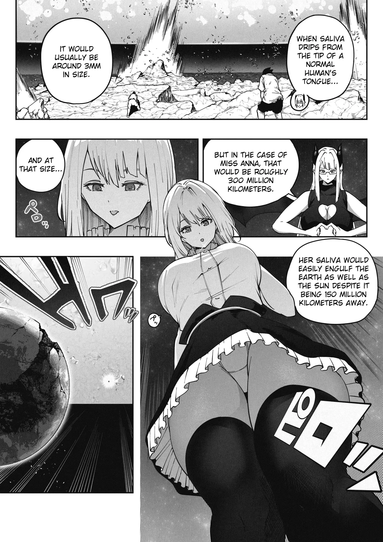 [Soryuu]Shinchou 1680-oku km no Joshi ga Tatta 1-man km Shika Nai Chikyuu o Asobubu | A 168 Billion km Tall Girl Toys with the Mere 10,000 km Earth[English] Page 21