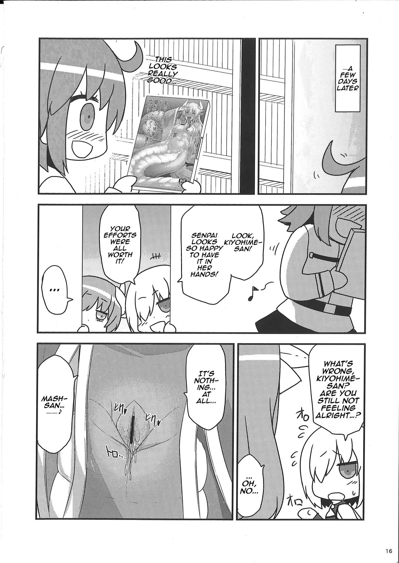 (Sougetsusai 24) [SeaFox (Kirisaki Byakko)]Watashi no Hebionna ga Dosukebe na Kouhai ni Choukyou Sarete Ooyake no Ba de Dappi Suru Hon | A Book About How My Snake Girl Got Tamed By My Lewd Underclassman And Started Shedding In Public(Fate/Grand Order) [English] Page 16