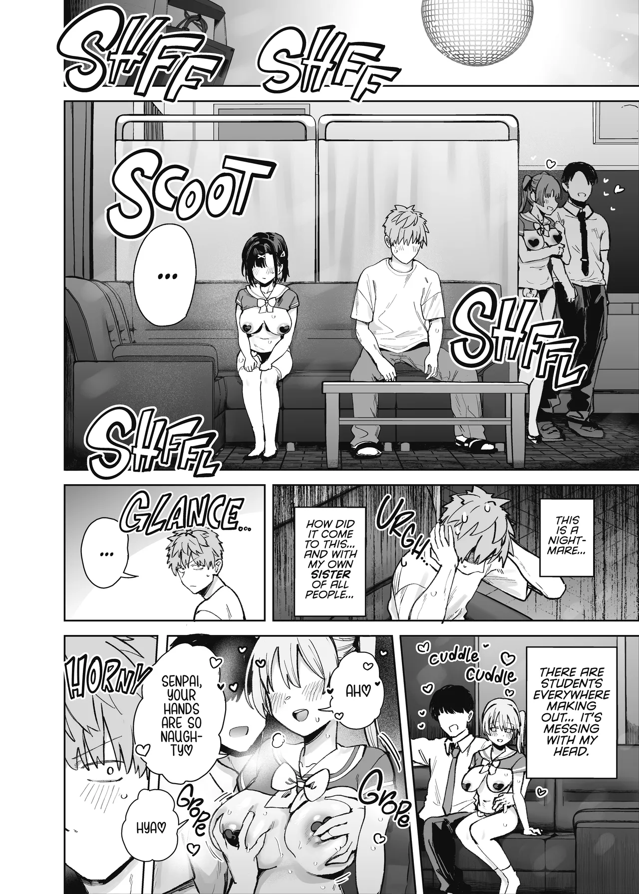 [Solo Shimeji (Bunapi 397 Yen)]2-nen C-gumi Gakuen Oppabu no Cast ni Imouto ga Ita | My Little Sister Was a Hostess at Class 2-C's School Festival Boobs Bar[English] [Digital] Page 10