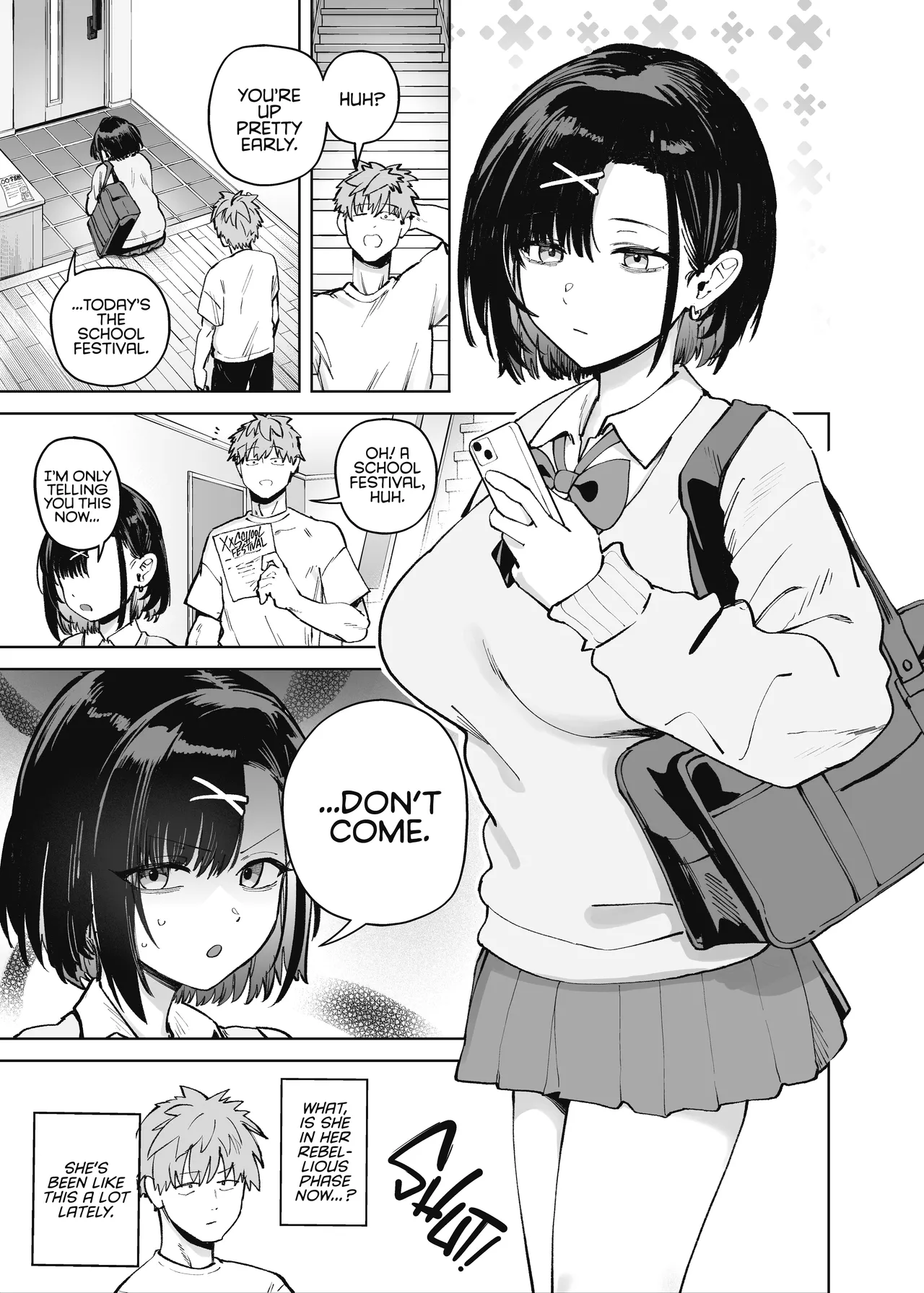 [Solo Shimeji (Bunapi 397 Yen)]2-nen C-gumi Gakuen Oppabu no Cast ni Imouto ga Ita | My Little Sister Was a Hostess at Class 2-C's School Festival Boobs Bar[English] [Digital] Page 3