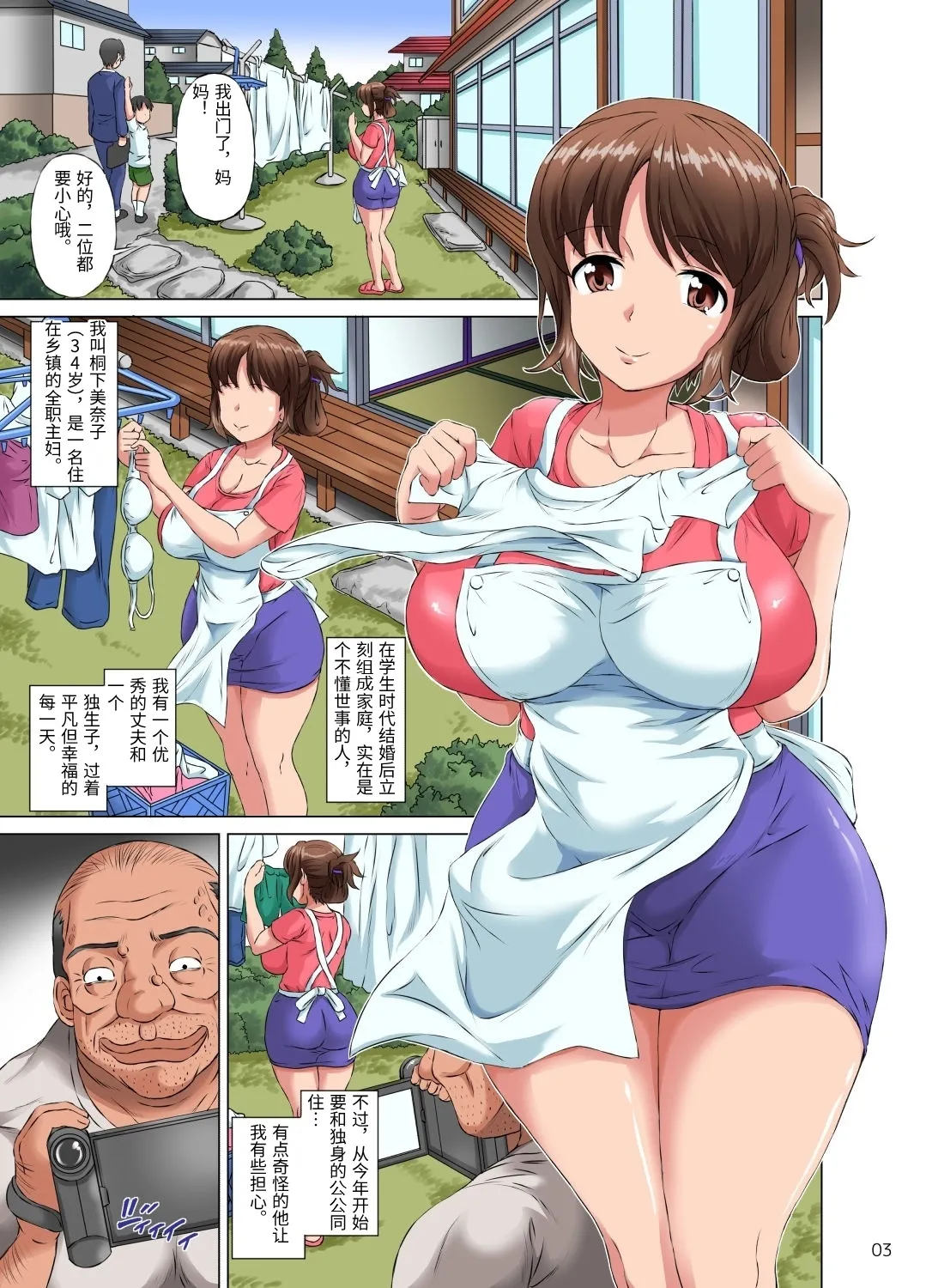 [Cat Tower (Nyagomaru)]Hamedori Jijii ga Musuko Yome o Netoru Hanashi[Chinese] Page 3