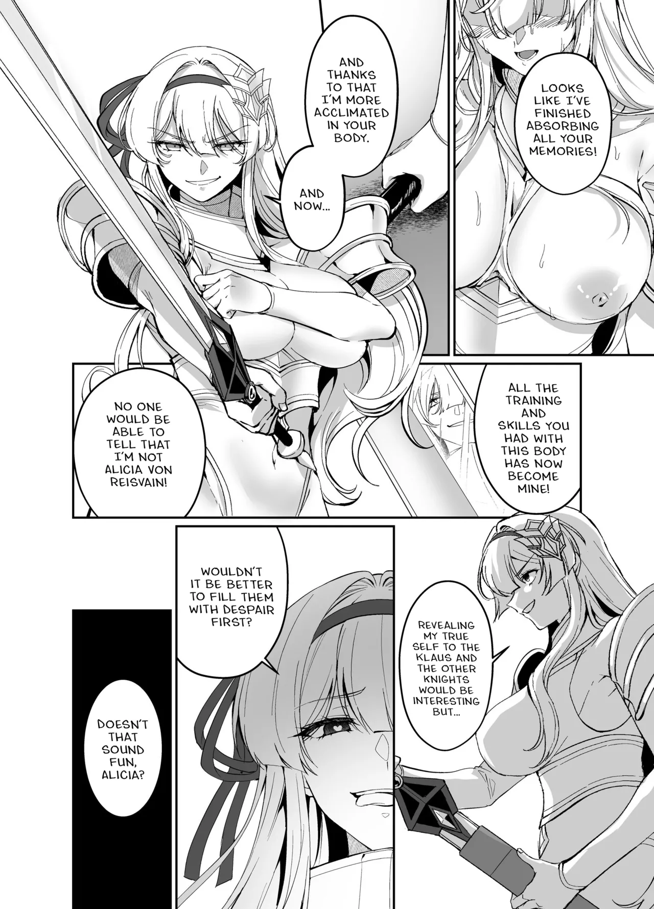 [Seika Kairaku Shoten (Kuchiba Koki)]Hyouten no Kishi Alicia ~Seigi no Hime Kishi ga Maou no Utsuwa ni Somari Ochiru Toki kara~[Digital] [English] Page 23