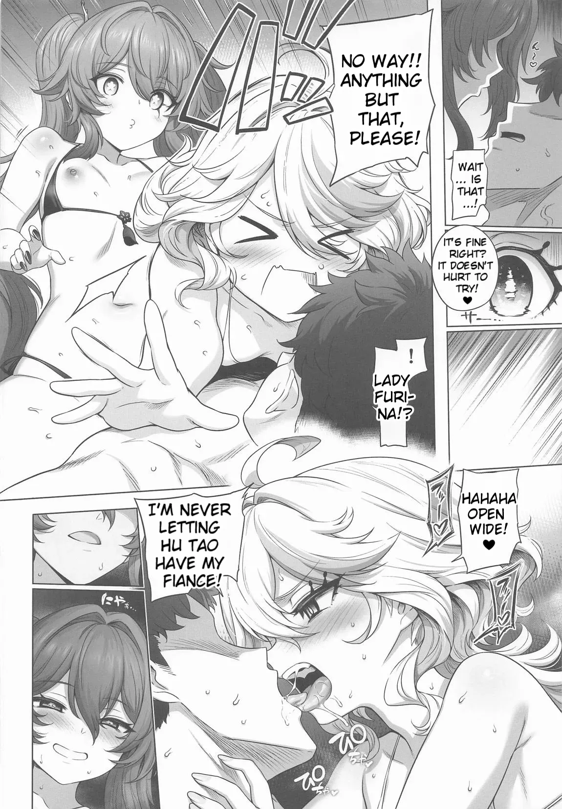 (C107) [Tottoko Starou (Mda Starou)]Furina Hu Tao Ninkatsu Kiroku | Furina & Hu Tao Pregnancy Record(Genshin Impact) [English] Page 7