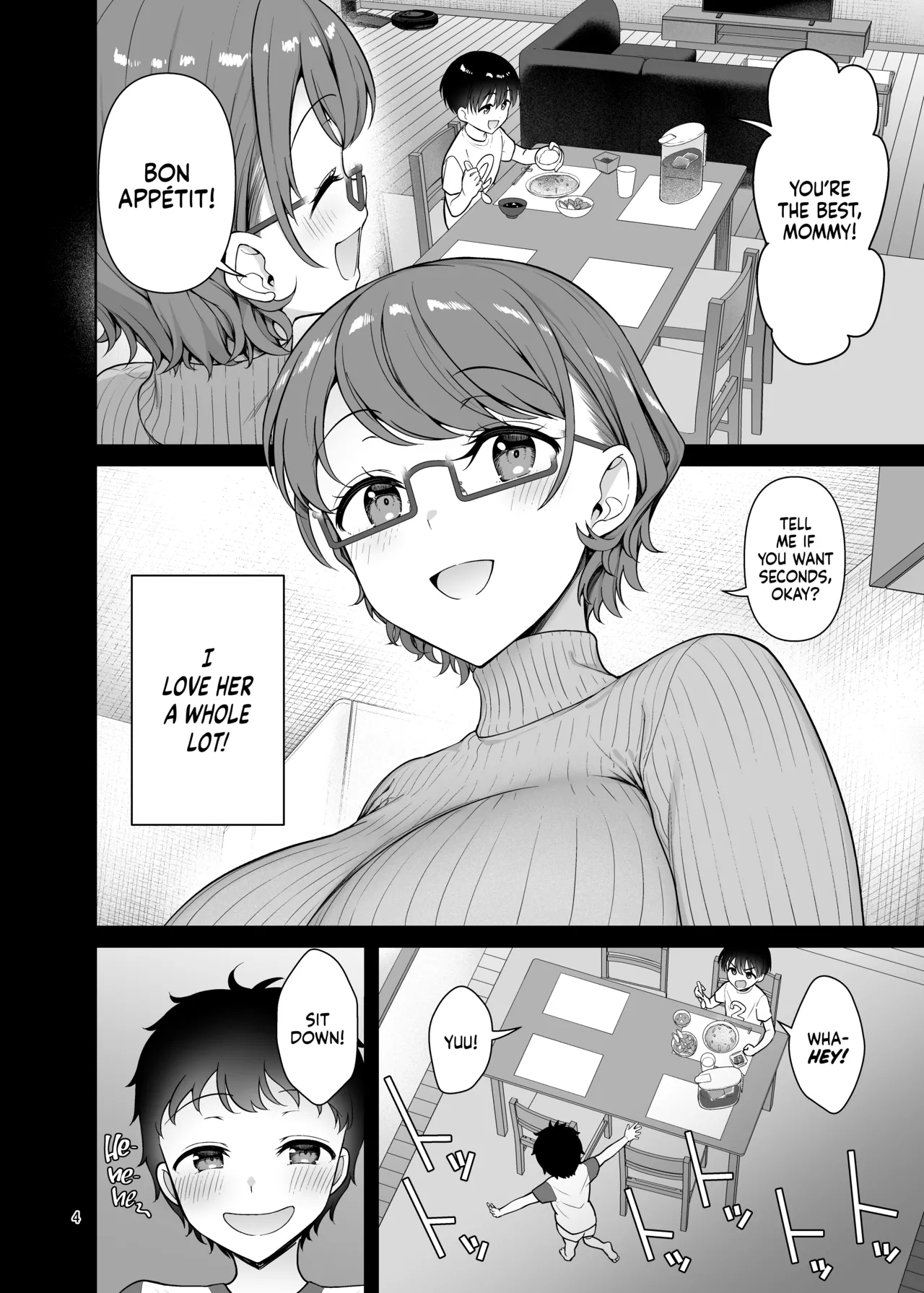 [Akapenguin (Asahina Hikage)]Boku no Mama wa Otouto no Mae de dake Dosukebe ni Naru｜My Mom Turns Into a Slut for My Little Brother, and Him Alone[English] [Sloppy Seconds] [Decensored] [Digital] Page 4