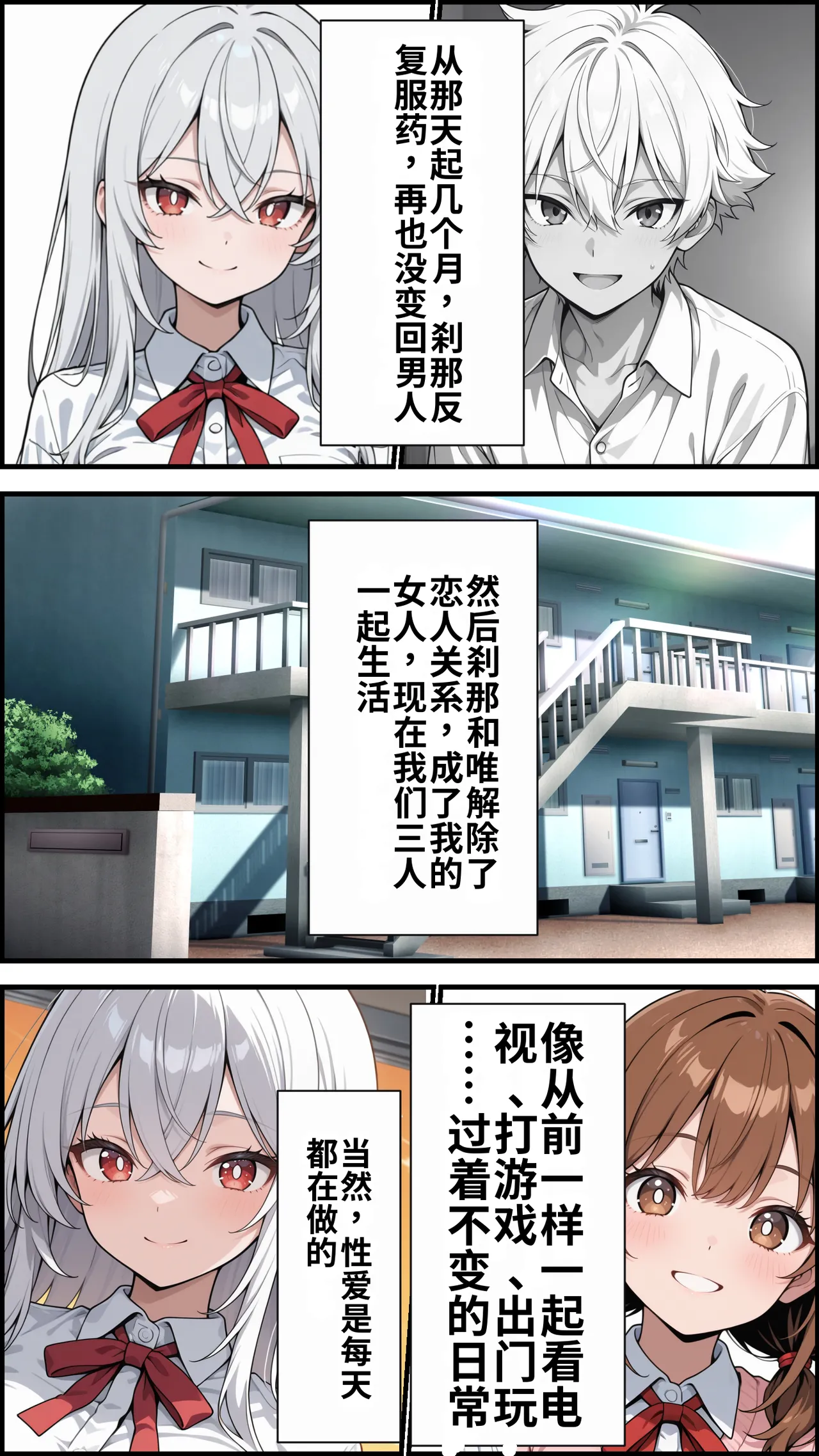 [ かにたま堂]幼馴染をTSさせたので彼女共々堕とす話[AI Generated] Page 176