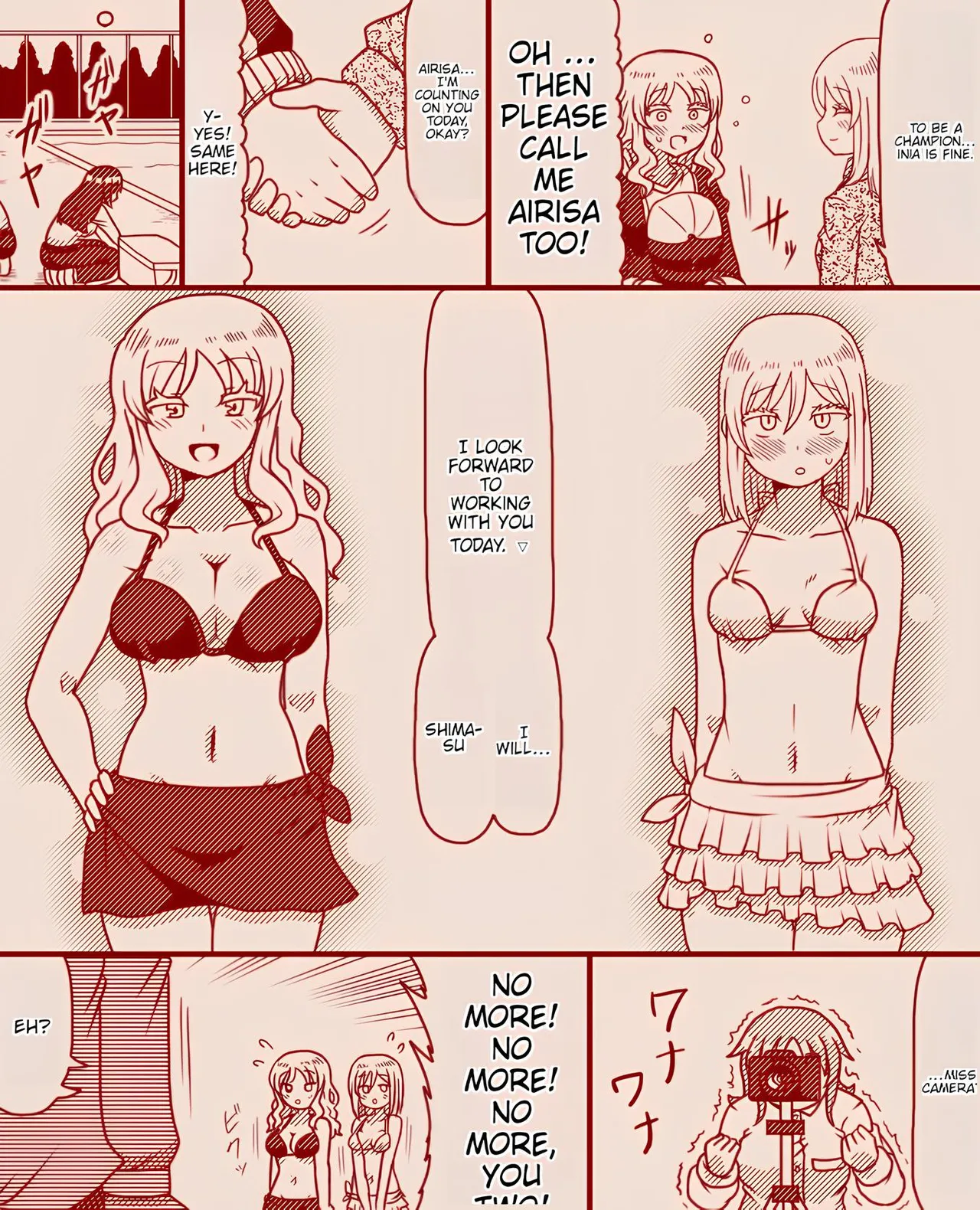 [Tera]Swimsuit photoshoot of futanari fighters - ballbusting(Complete) Page 2