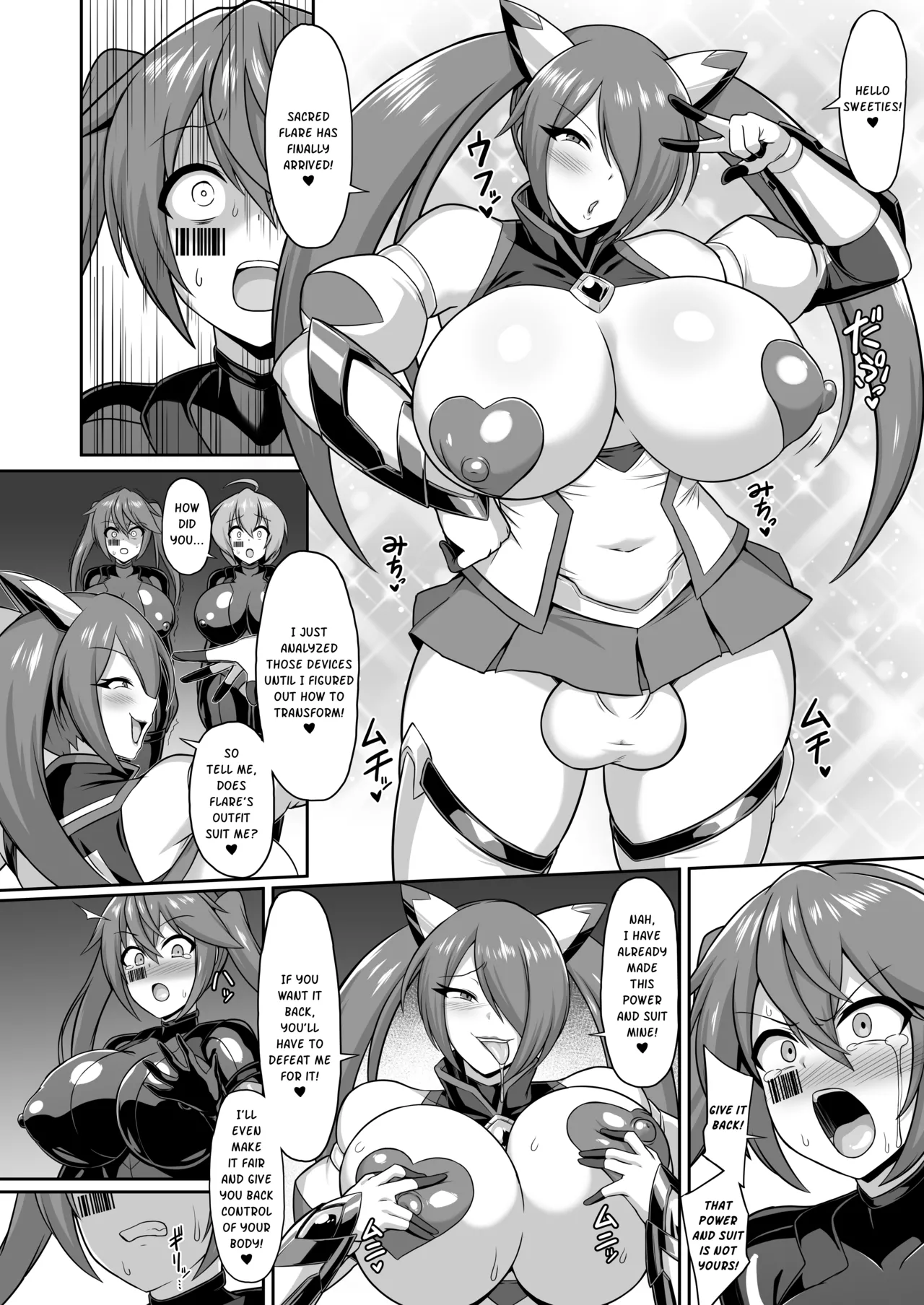 [Ikameshi Shokudou (Ikameshi)]Seisou Kouki Sacred Flare & Aqua -Buzama Sentouin-ka Songen Hakai Keikaku | Sacred Flare & Aqua - The Plan to Degrade Combatants and Destroy Their Dignity[English] Page 28