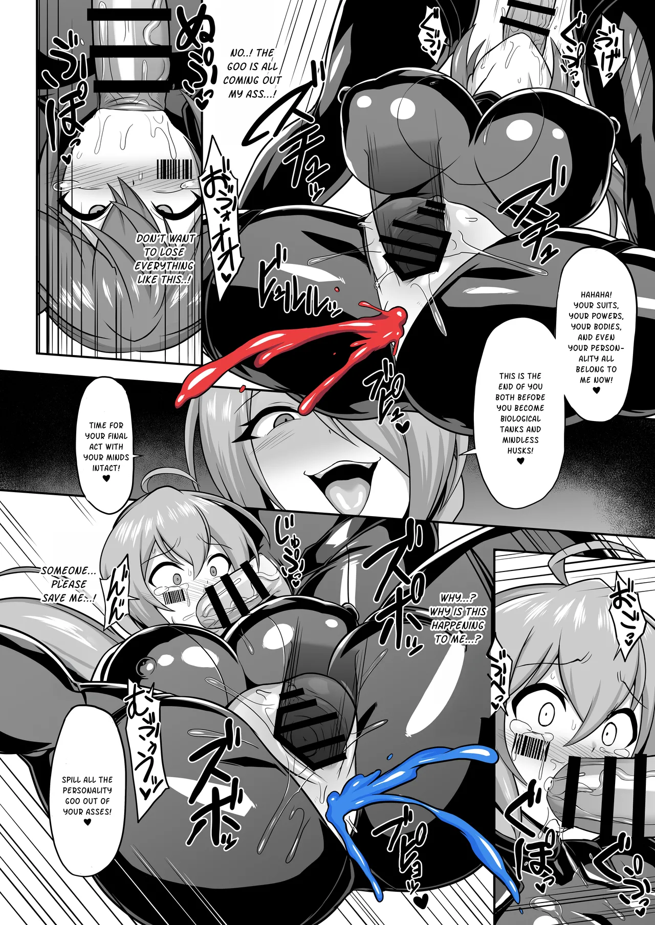 [Ikameshi Shokudou (Ikameshi)]Seisou Kouki Sacred Flare & Aqua -Buzama Sentouin-ka Songen Hakai Keikaku | Sacred Flare & Aqua - The Plan to Degrade Combatants and Destroy Their Dignity[English] Page 42