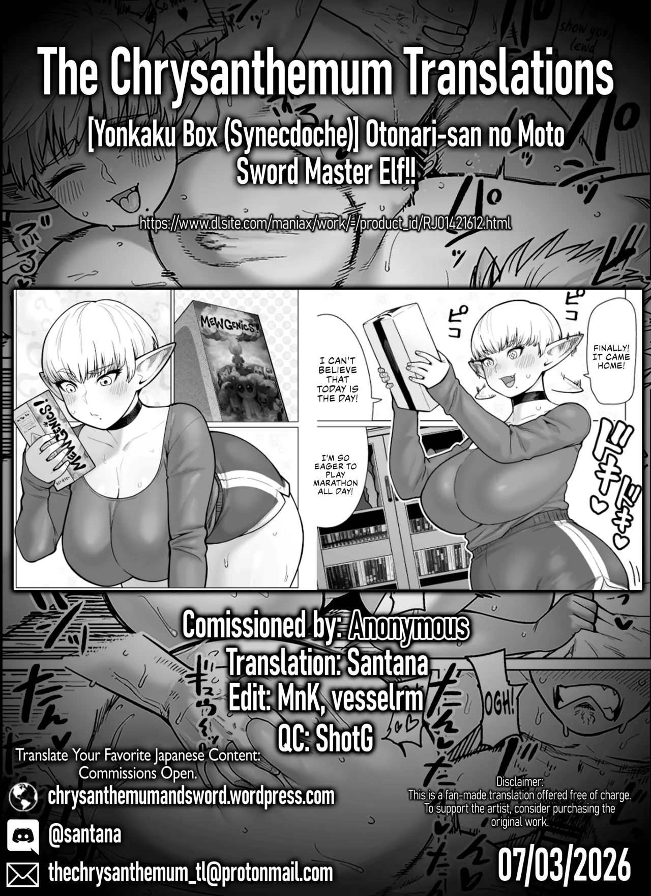 [Yonkaku Box (Synecdoche)]Otonari-san no Moto Sword Master Elf!! | The Retired Elf Swordmaster Who Lives Next Door!![English] {Chrysanthemum} Page 57