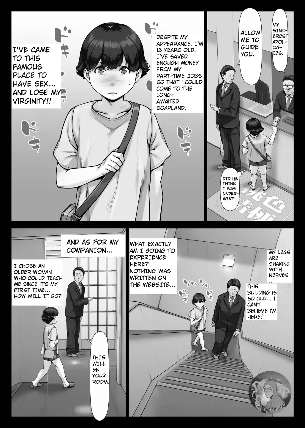 [enma]Momoiro Kikyou Boku no Hajimete wa Toshiue Bakunyuu Soap-jou | My First Time Was With An Older, Busty Soapland Girl[English] Page 7