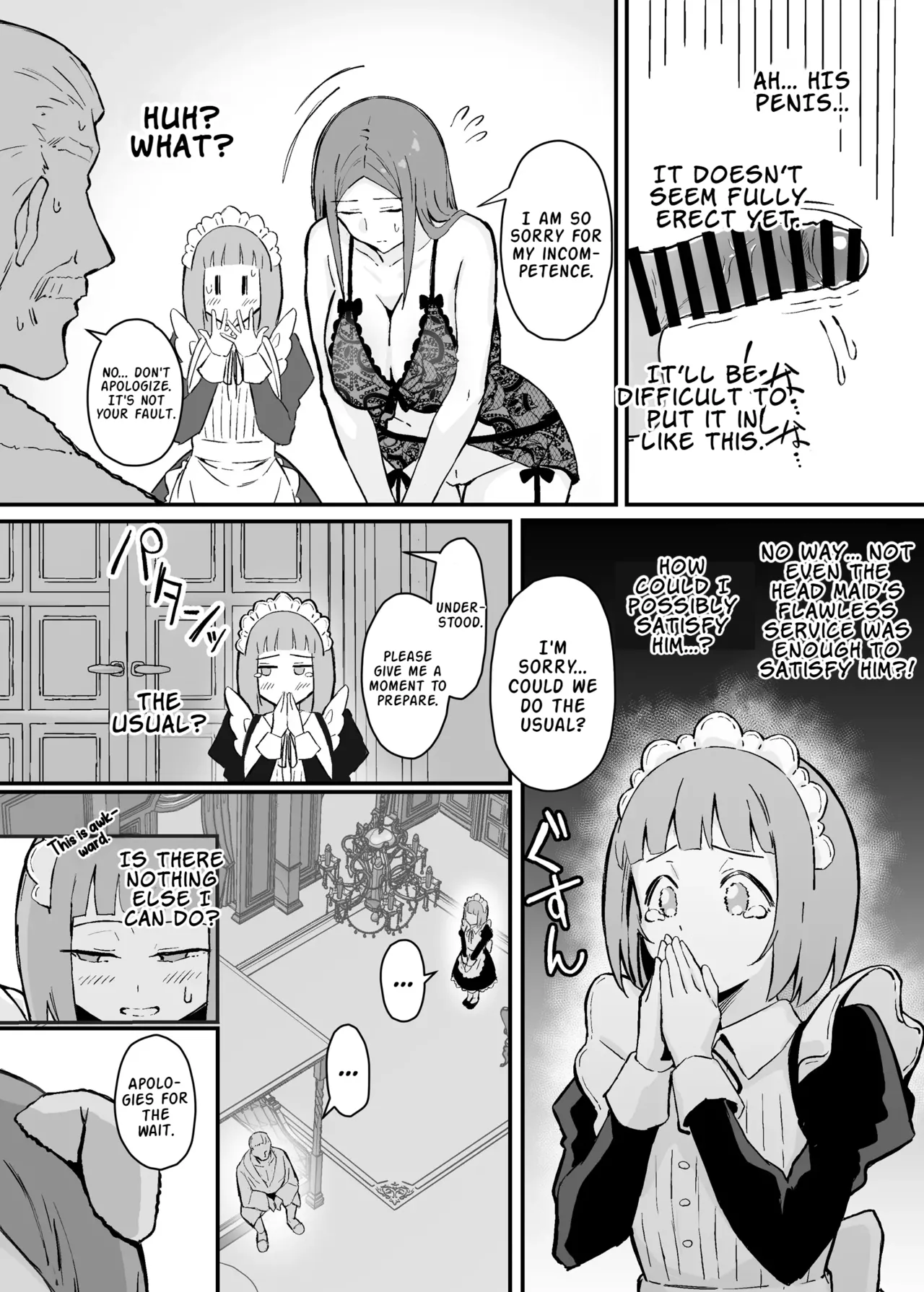 [Sukebe Hatsudensho (Hatsuden Pengin)]Akogare no Senpai Maidchou no Yotogi o Kengaku | Observing the Night Duties of the Admired Senior Head Maid[English] [LKK•Scans] [Digital] Page 14