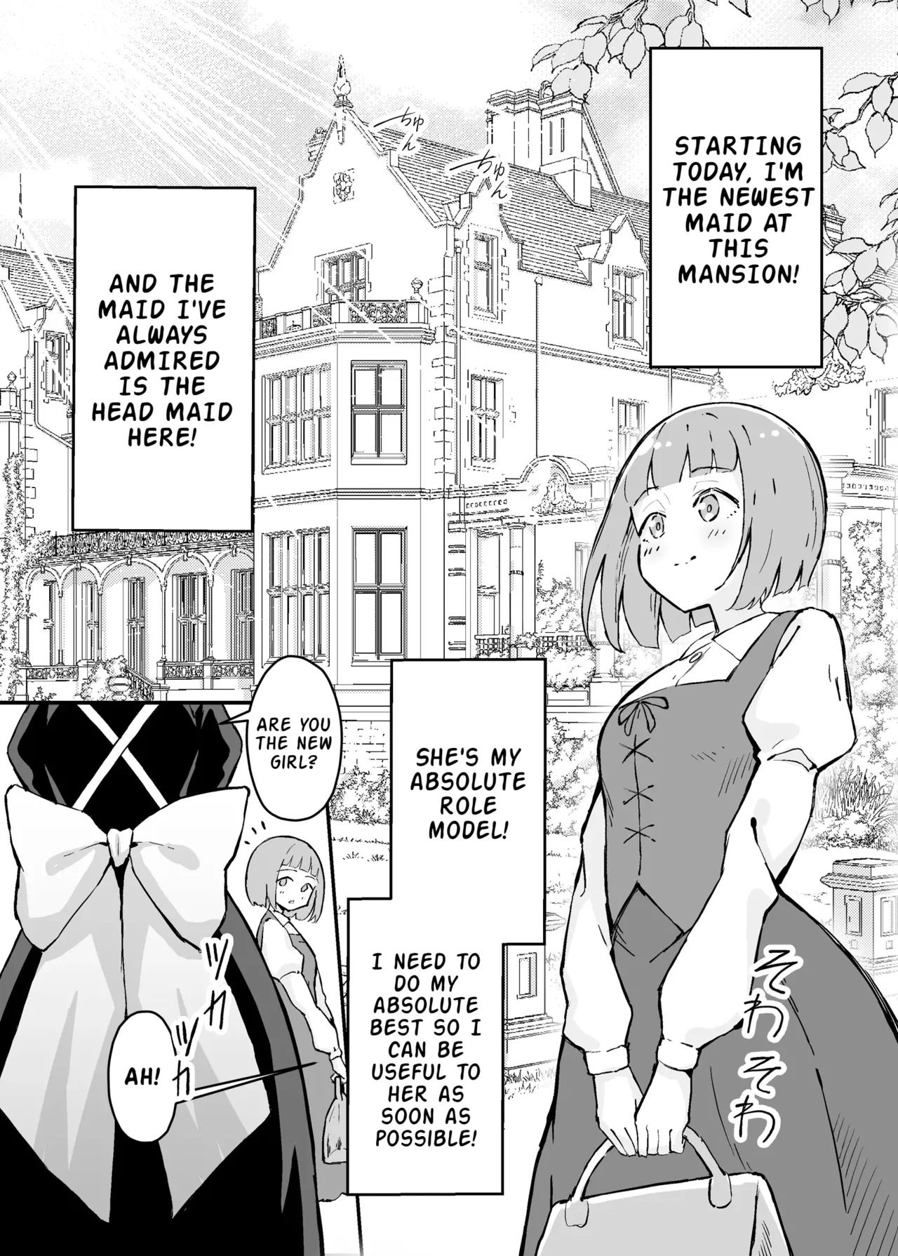 [Sukebe Hatsudensho (Hatsuden Pengin)]Akogare no Senpai Maidchou no Yotogi o Kengaku | Observing the Night Duties of the Admired Senior Head Maid[English] [LKK•Scans] [Digital] Page 2