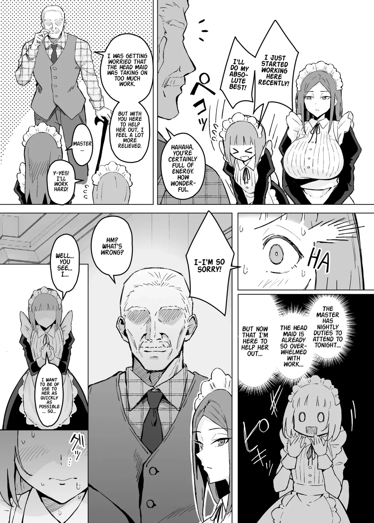 [Sukebe Hatsudensho (Hatsuden Pengin)]Akogare no Senpai Maidchou no Yotogi o Kengaku | Observing the Night Duties of the Admired Senior Head Maid[English] [LKK•Scans] [Digital] Page 6
