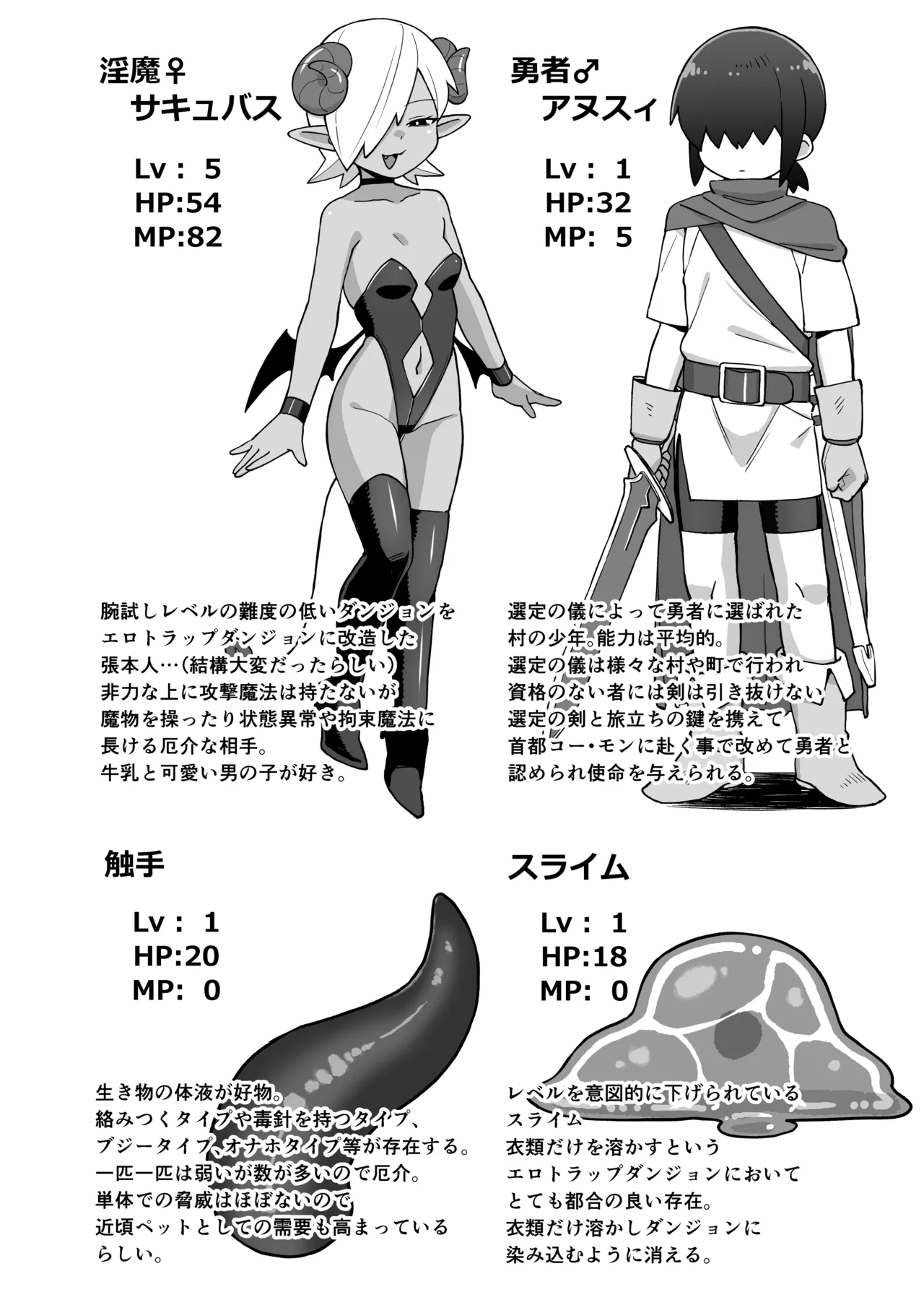 [Black Vinegar (Salsiccia Makino)]Mekakure Yuusha-kun Lv.1 to Succubus no Ero Trap Dungeon Lv.1[Digital] Page 35