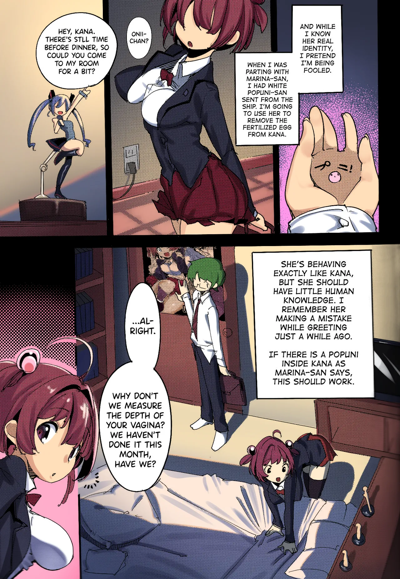 (C96) [Potato Salad (Kurisu)]Popuni Kei Joshi Panic! Vol. 8[English] [biribiri] [Colorized] Page 8