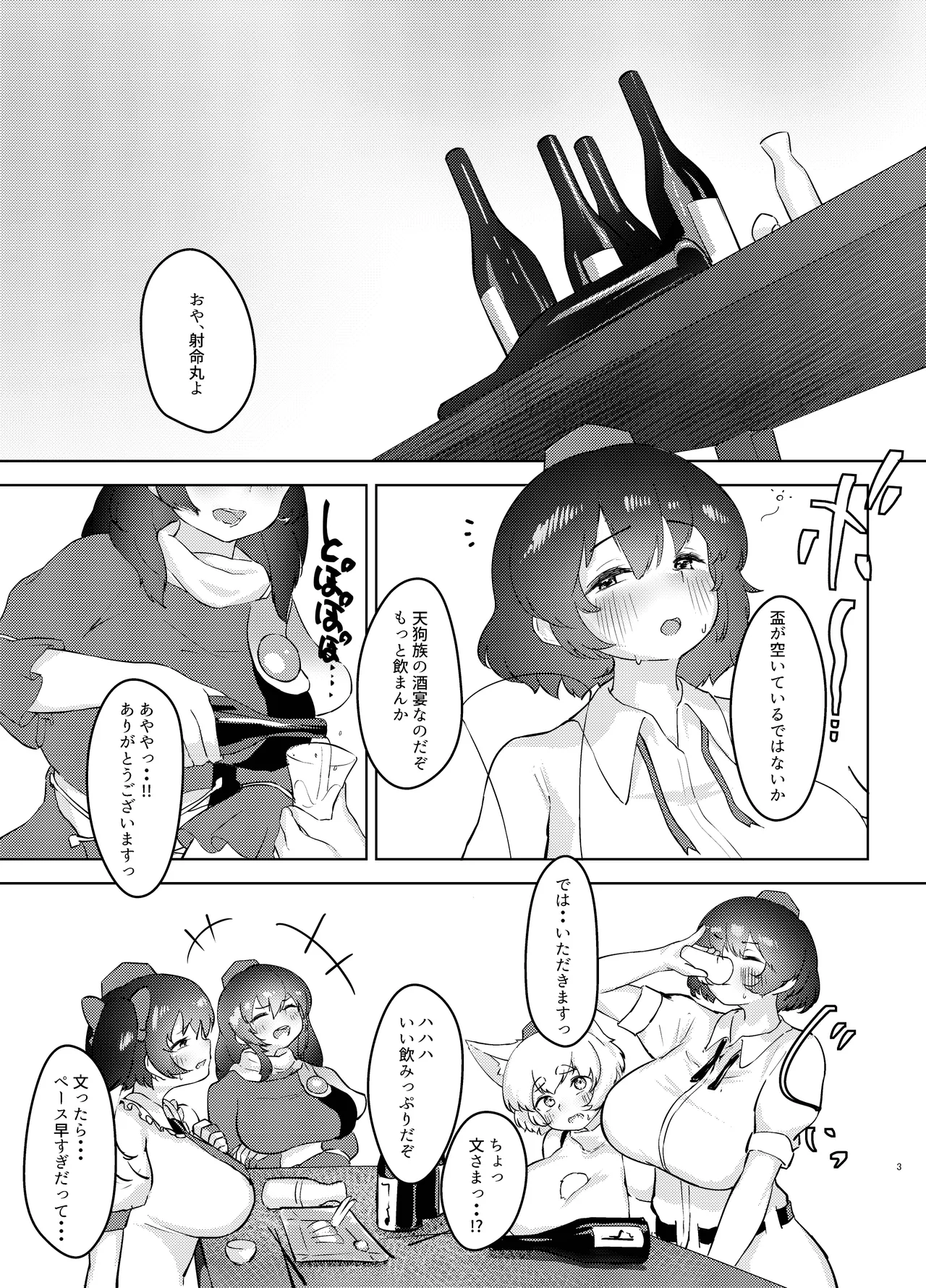 (Reitaisai 20) [Kaerunote(Takemaru)]Yoidore Tengu no hisokagoto.(Touhou Project) Page 3