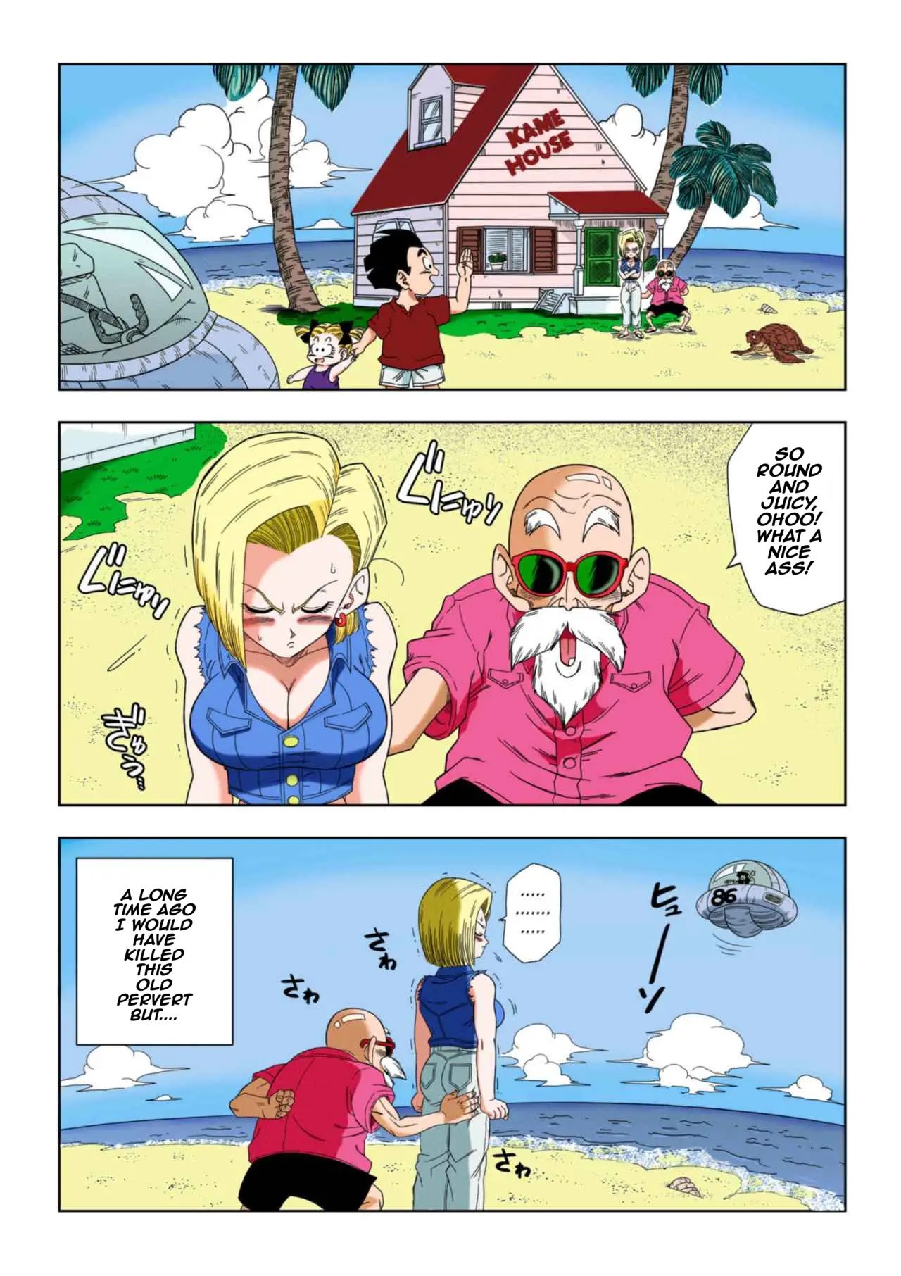 [Yamamoto]Android 18 vs. Master Roshi[Colored] Page 2