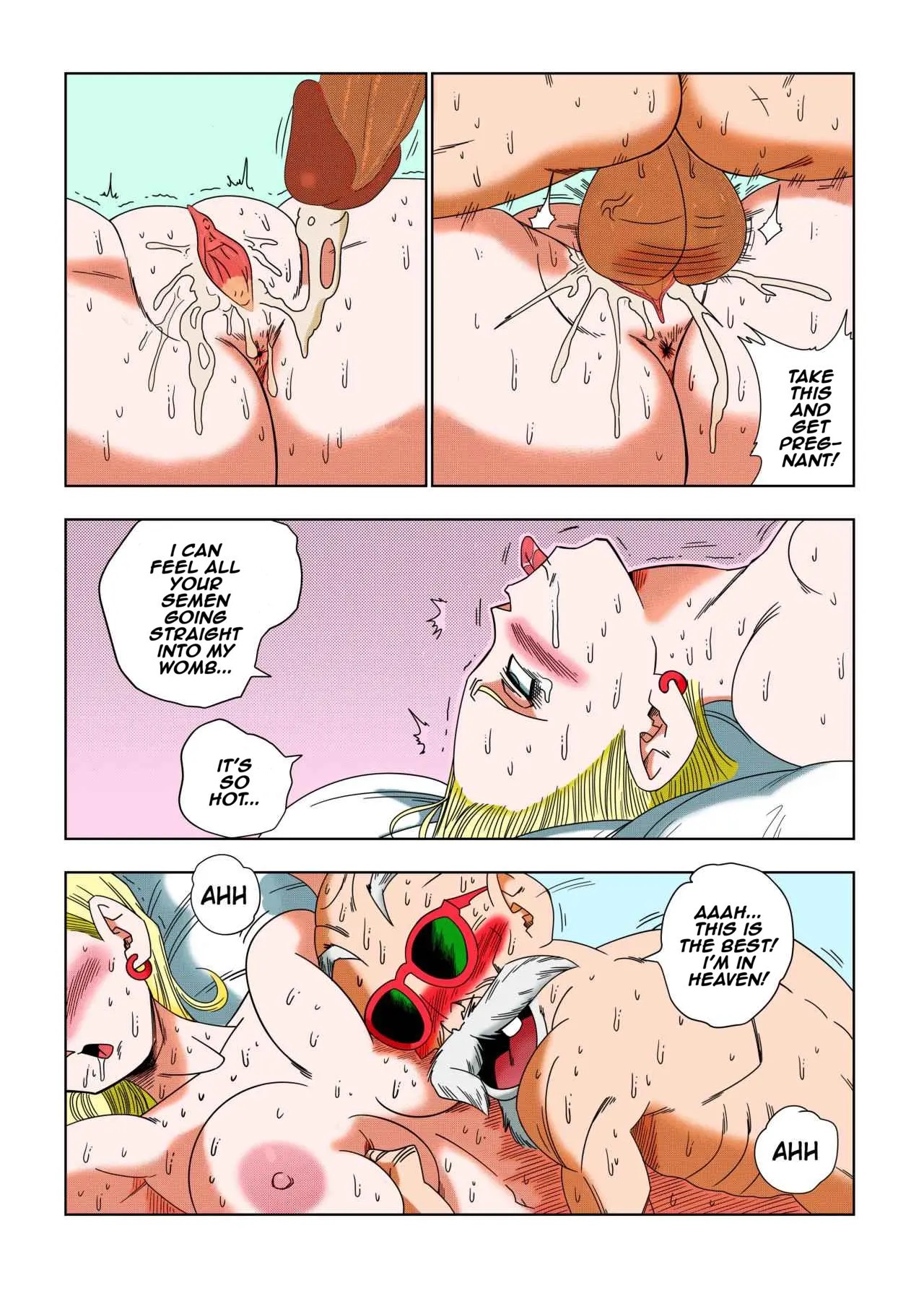 [Yamamoto]Android 18 vs. Master Roshi[Colored] Page 21