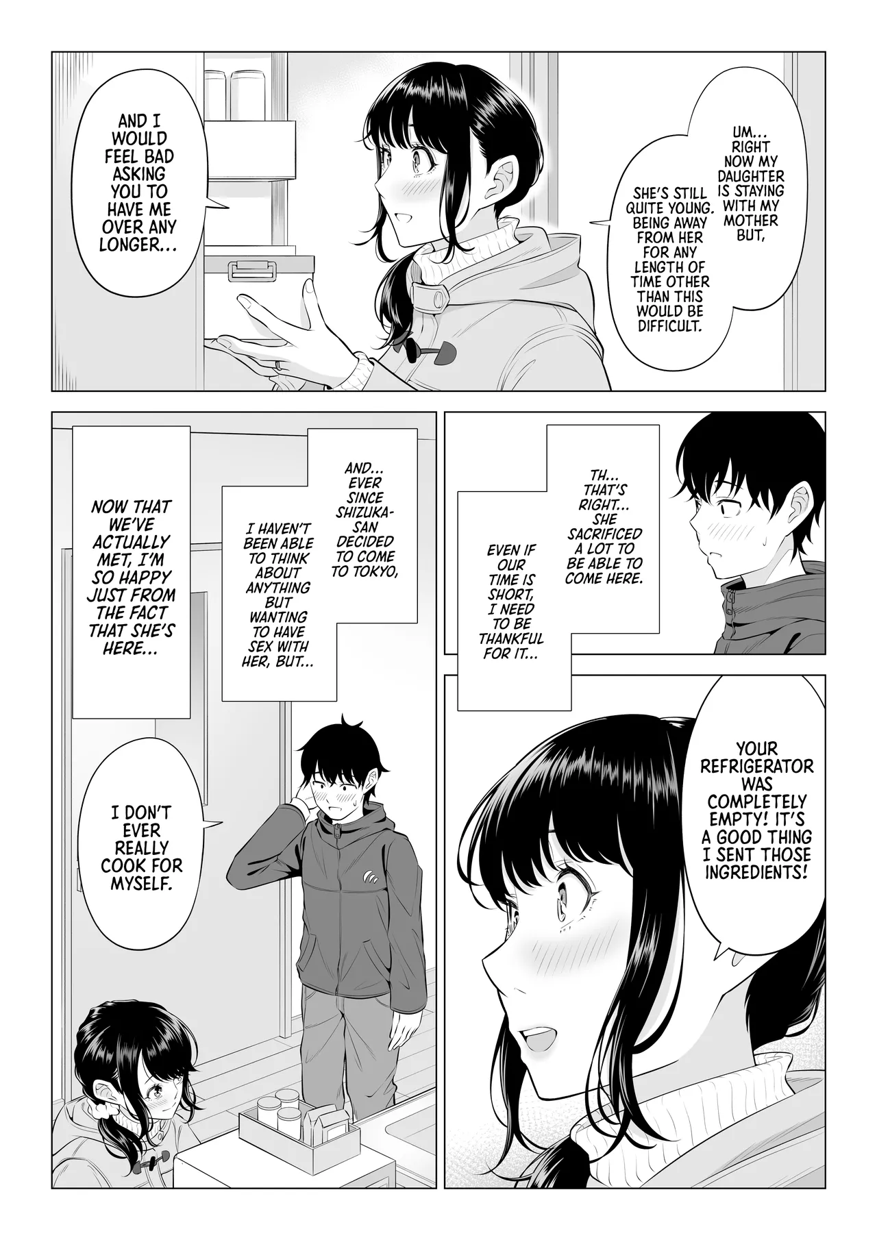 [Date Roku]Ore ga Dairi Tanetsuke Suru Koto ni Natta Hitozuma Tachibana Shizuka-san wa Nannimo Shiranai!! Sono 2 | | Shizuka Tachibana, the Housewife Who Collects My Sperm Donations, Doesn’t Know a Damn Thing!! Chapter 2[English] [Morally Bankrupt Wizard Translations] Page 13
