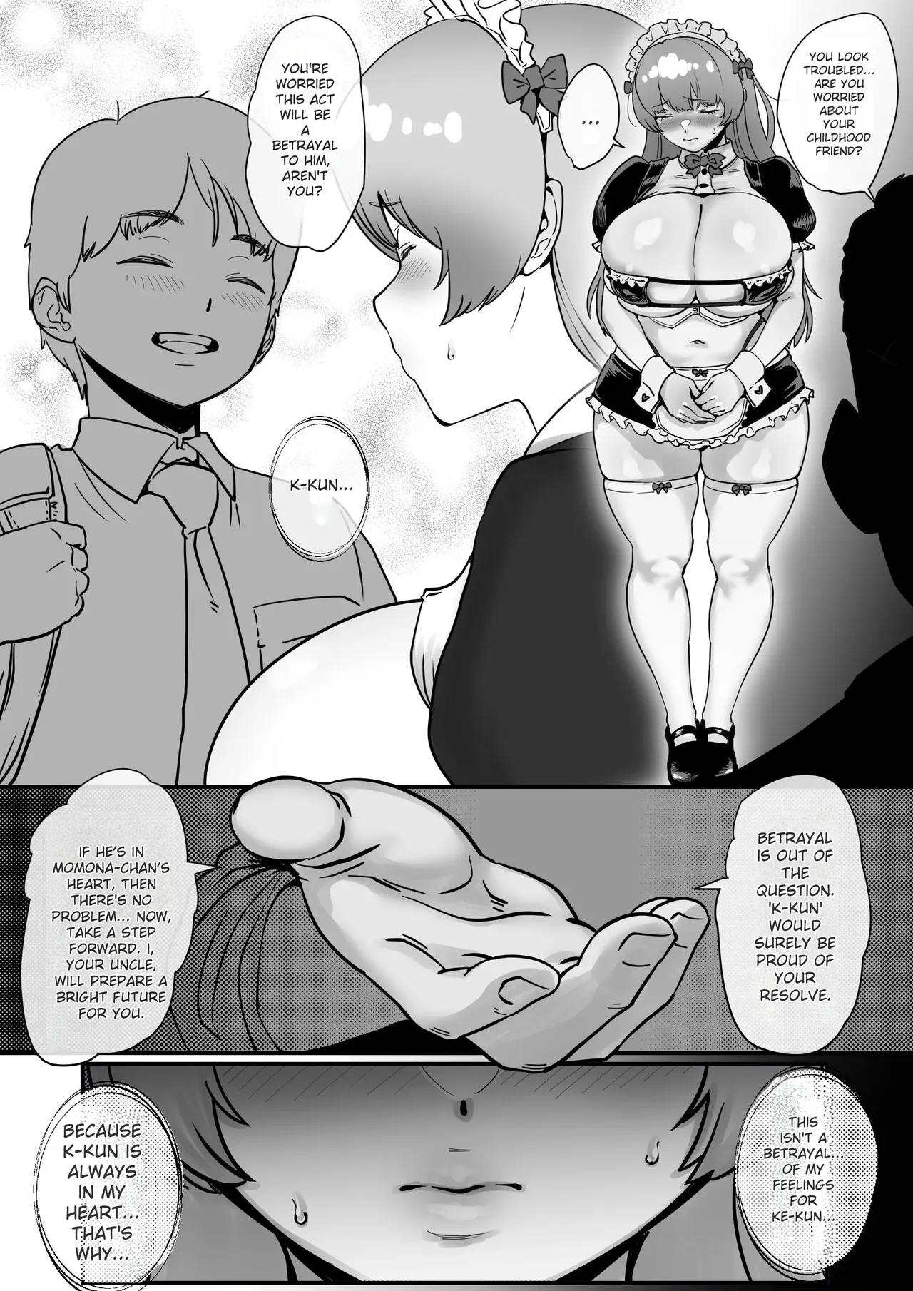 (Jzargo)A story about Momona, an aspiring idol who was supposed to end up with her childhood friend, but becomes an older man’s mistress.(MTL) Page 31