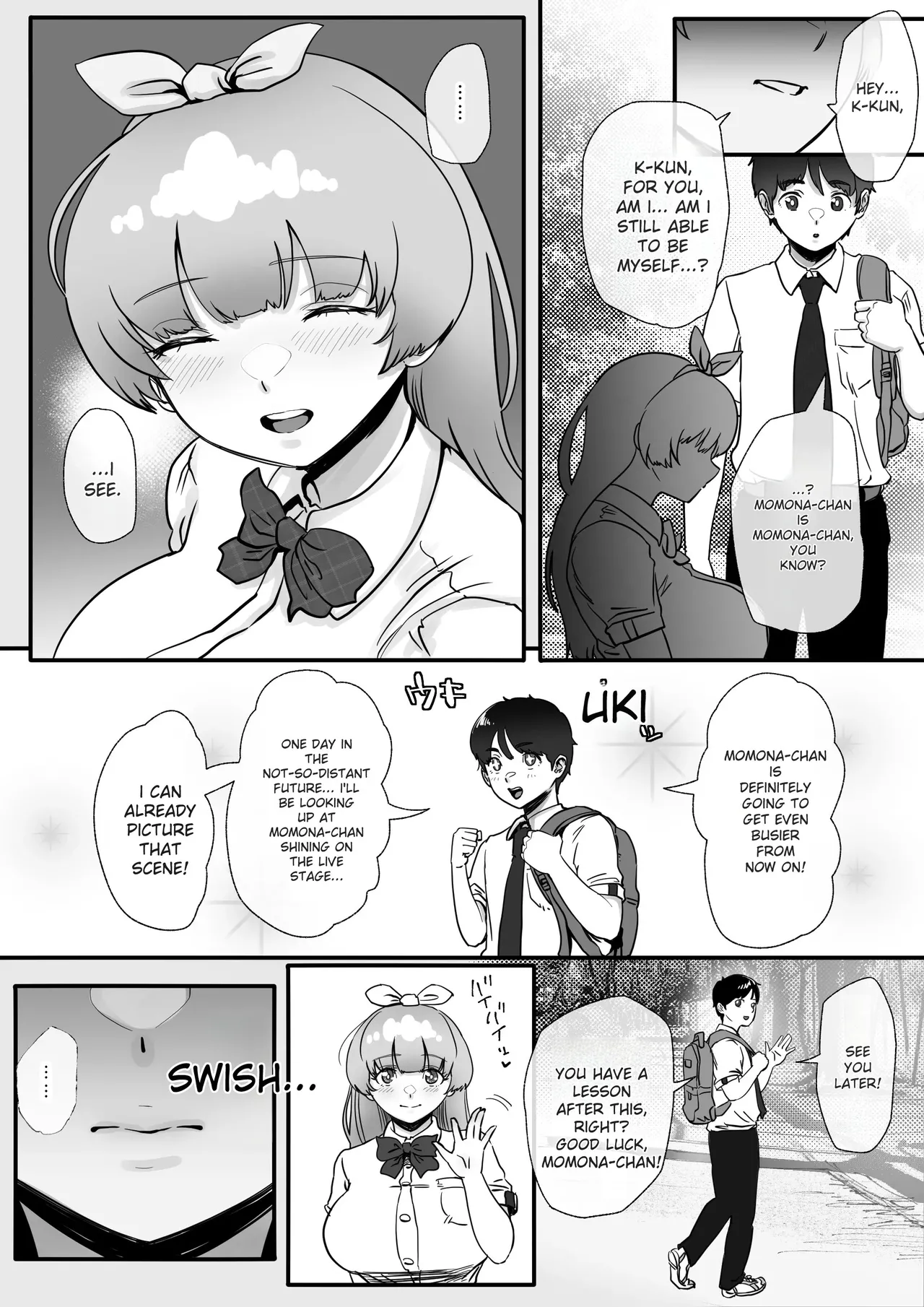 (Jzargo)A story about Momona, an aspiring idol who was supposed to end up with her childhood friend, but becomes an older man’s mistress.(MTL) Page 50