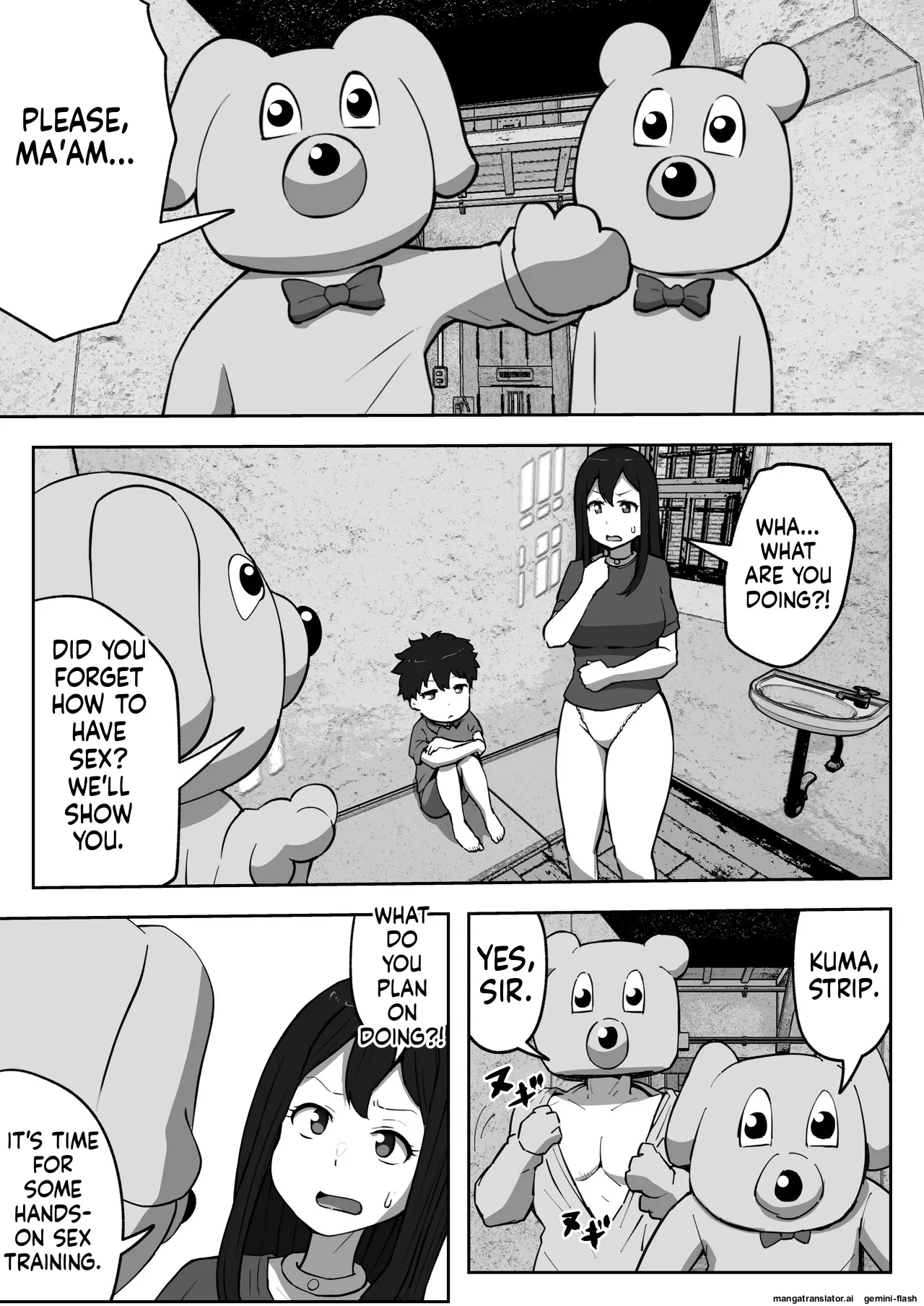 [Resoman Manga Koubou]Oyako Nakadashi desugemu | Parent-Child Creampie Death Game[English MTL] Page 13