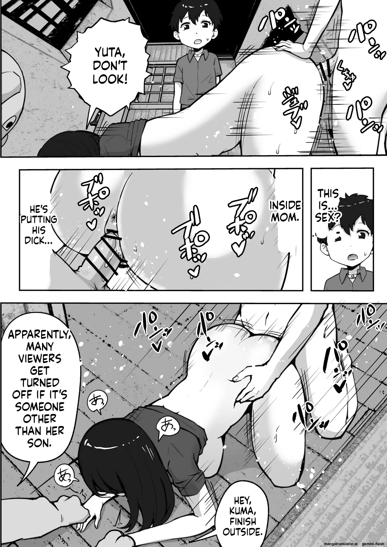 [Resoman Manga Koubou]Oyako Nakadashi desugemu | Parent-Child Creampie Death Game[English MTL] Page 16