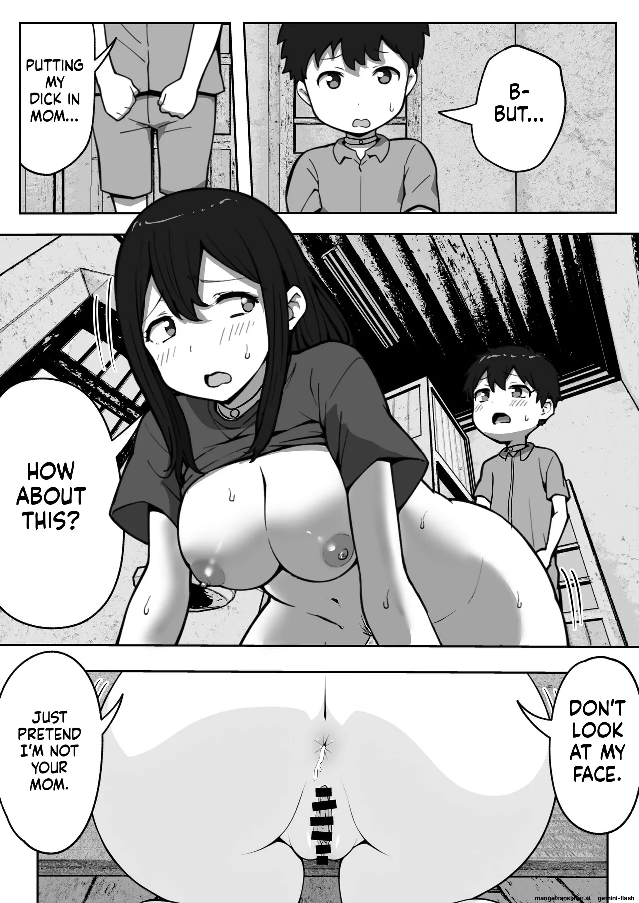 [Resoman Manga Koubou]Oyako Nakadashi desugemu | Parent-Child Creampie Death Game[English MTL] Page 21