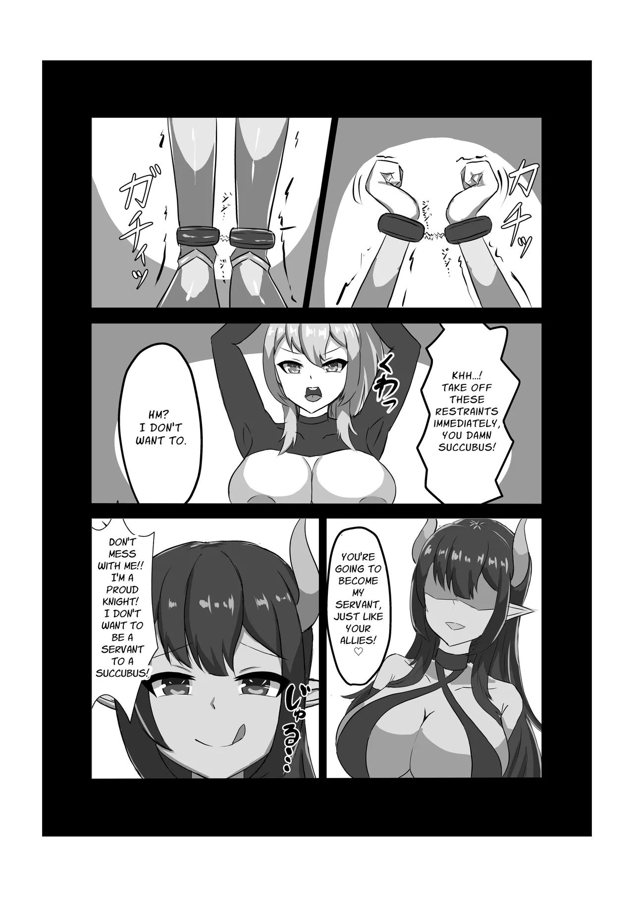 [Hard☆Maniax]Futanari Onna Kishi, Zako Chinpo Naburare Renzoku Shasei de Buzama ni Inma Ochi suru | Futanari Knightess Has Her Weakling Dick Tormented and Brought To Climax Over and Over Again, She Abysmally Falls To The Dark Side[English] [GGY Translations] Page 15