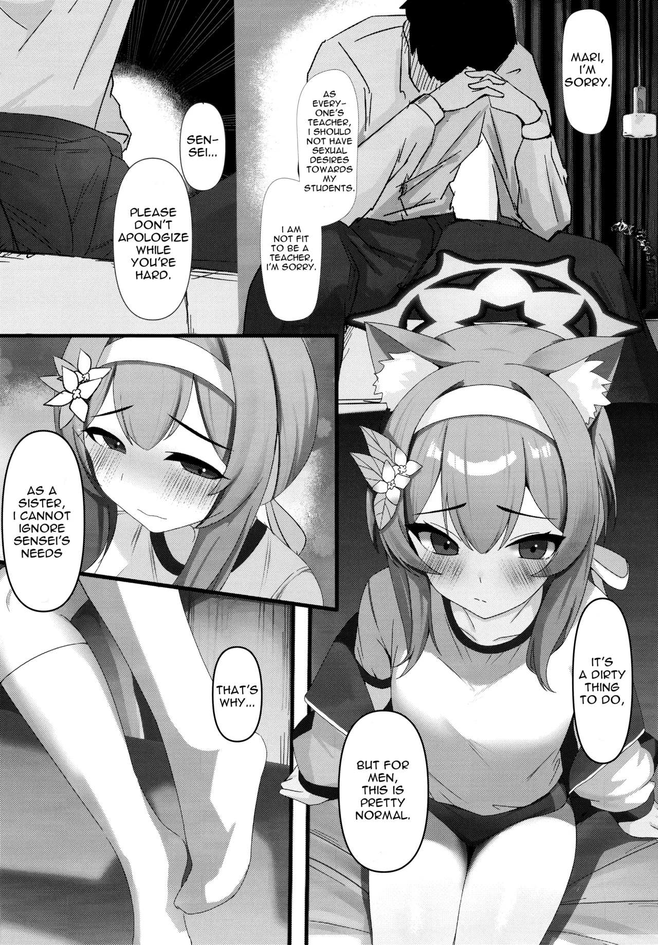(C105) [Haon Chougen (Dush)]Sensei no Seiyoku o Kaiketsu suru mo Sister no Sekinin desu yo | Taking Care of Sensei's Sexual Desires is Also a Sister's Duty(Blue Archive) [English] Page 4