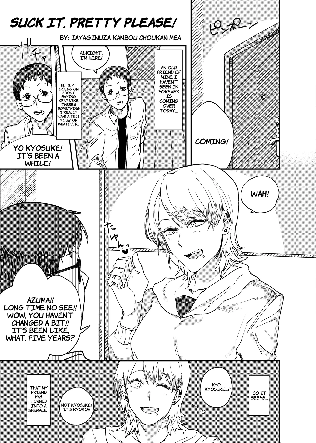 [Hakai Daiteikoku (Iayaginuza Kanbou Choukan Mea)]Suck It, Pretty Please!(Shemale & Mesu Danshi Goudoushi C's HAVEN 3 Ball) [English] [wdir] [Digital] Page 1