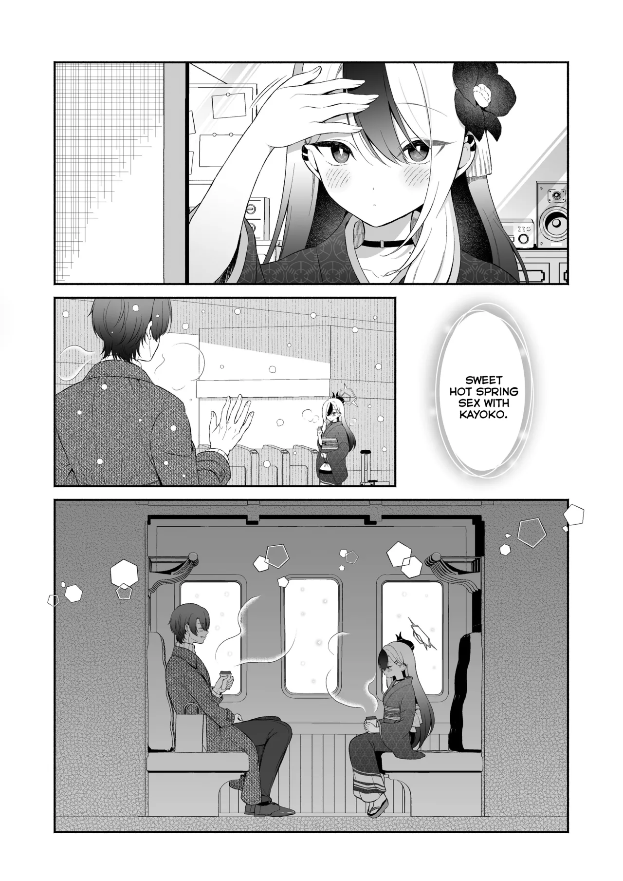 [Pandagaippiki. (Komi Zumiko)]Onsen Kayoko to Amatoro Ecchi + Kayoko to Sensei ga Onamiseshiau Ohanashi(Blue Archive) [English] [SDTLs] [Digital] Page 2