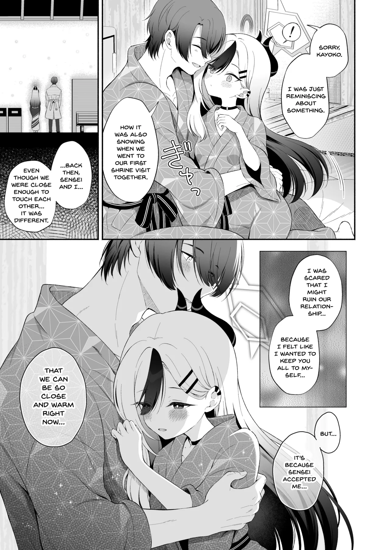 [Pandagaippiki. (Komi Zumiko)]Onsen Kayoko to Amatoro Ecchi + Kayoko to Sensei ga Onamiseshiau Ohanashi(Blue Archive) [English] [SDTLs] [Digital] Page 5