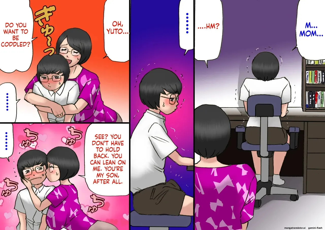[Samura Shihitoshihitohito (Shiki Hanana)]Ichatsuki Okaa-san to Shishunki no Boku Zenpen | Flirting with my mother and my teenage years, full length[English] Page 12