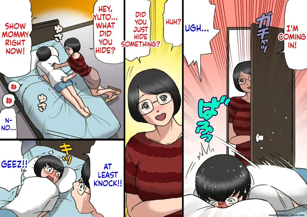 [Samura Shihitoshihitohito (Shiki Hanana)]Ichatsuki Okaa-san to Shishunki no Boku Zenpen | Flirting with my mother and my teenage years, full length[English] Page 3