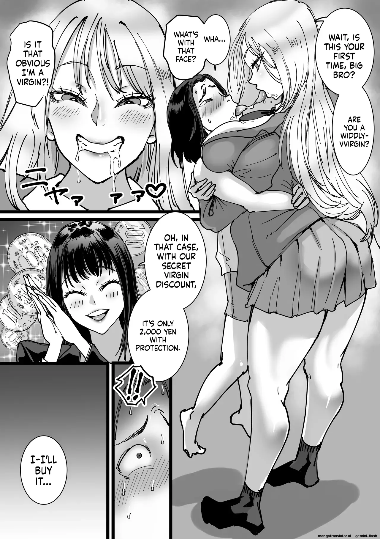 [Amagyappa (Amane-san)]Sales JK Doutei ga Geneki Joshikousei o Katte Asa made Nama Pakohame Houdai[English AI] Page 7