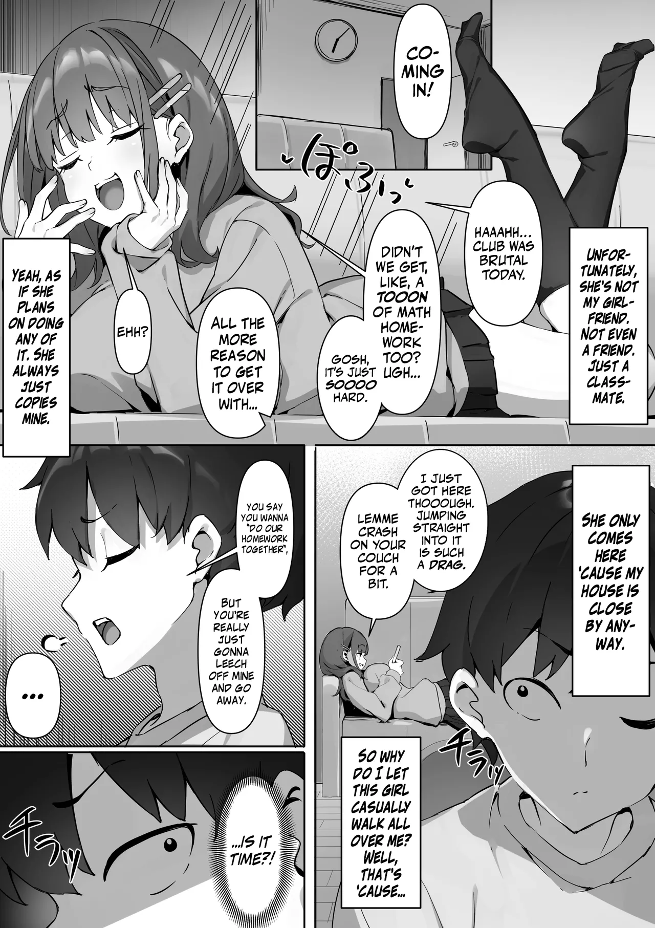 [Kurage no Suisou (Hagakure Kurage)]The Story of a Masochist Punished for Secretly Sniffing His Female Classmate's Feet | Kurasu no Joshi no Ashi wo Katteni Kaida Mazo ni Batsu ga Kudaru Hanashi[English] Page 2