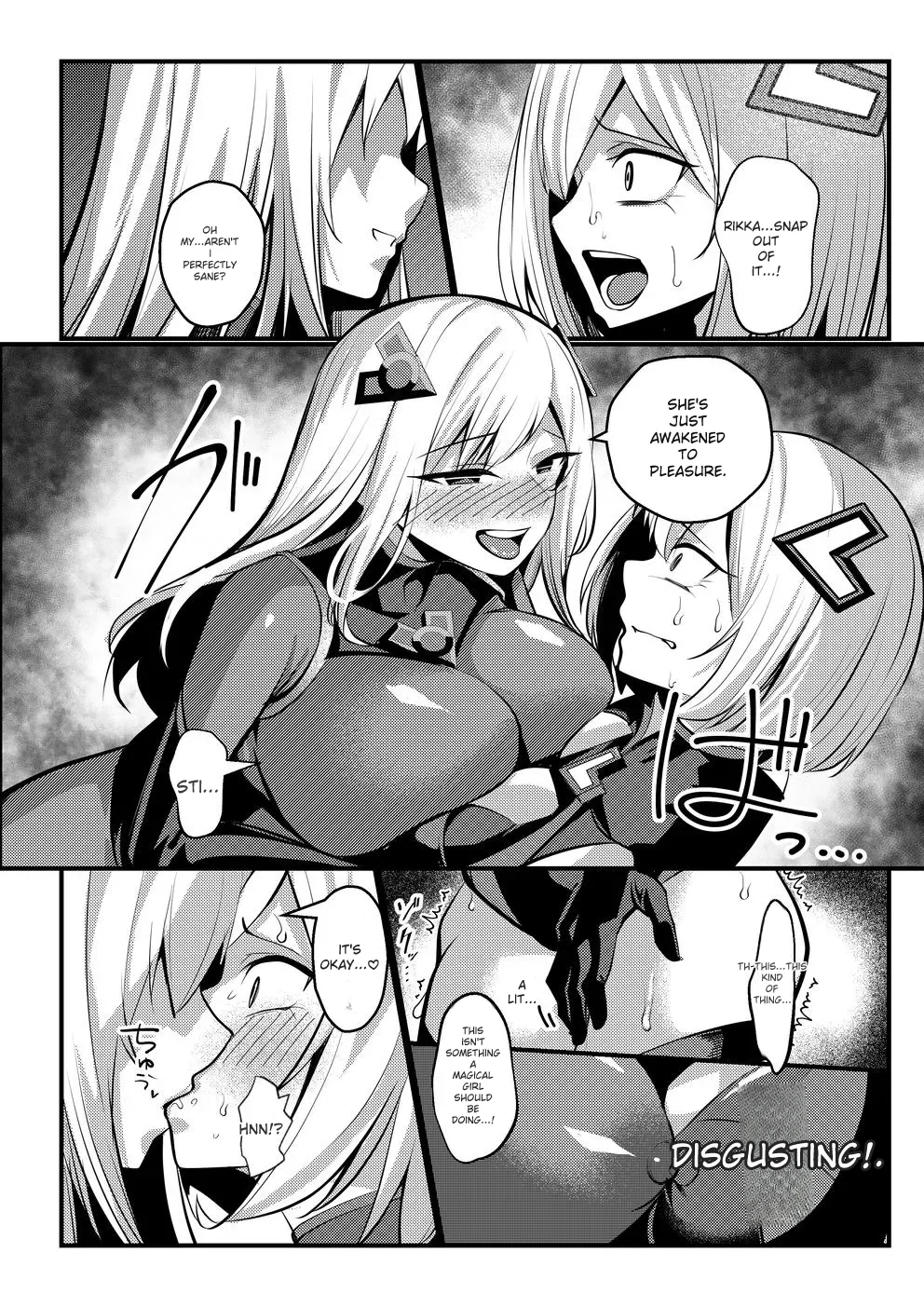 [Seika Kairaku Shoten (Yoshimoto)]Mahou Shoujo Saint Lily Valkyrie ~Teki Soshiki ni Sennou Choukyou Sareta Mahou Shoujo ga Seishori Sentouin ni Ochiru made~[English] [MTL] Page 59