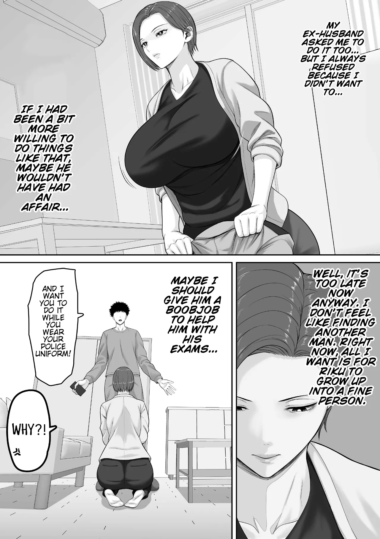 [Kuruto]The story of how my seriously huge-breasted police sergeant mom milked my dick with her pussy.[Waterkujo] Page 23