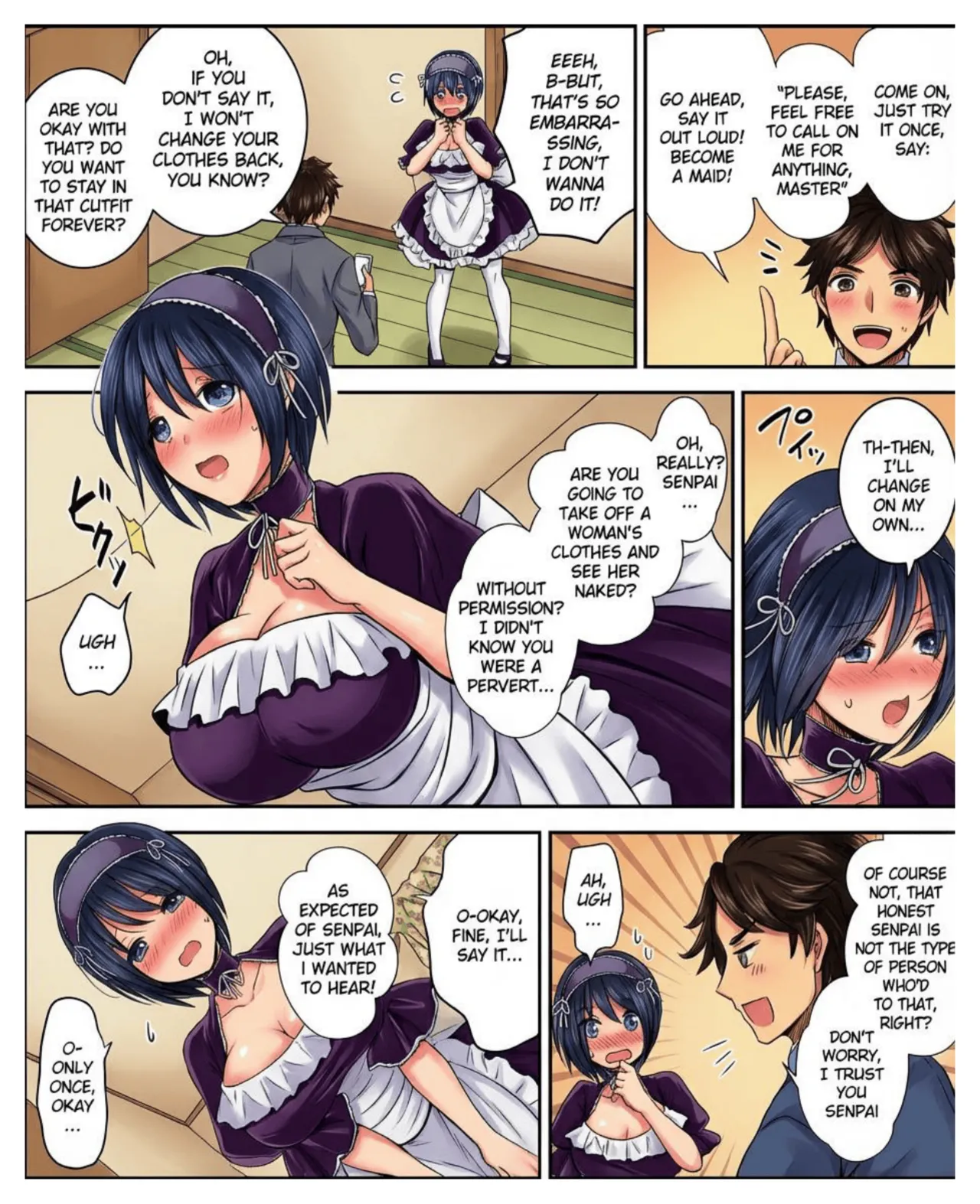 [Amuai Okashi Seisakusho (Matsuzono)]Costume Tengoku ~Shokuba no Kouhai to Irekawatte Kisekae Ningyou ni Sareru Boku~[English] [Full color] Page 10