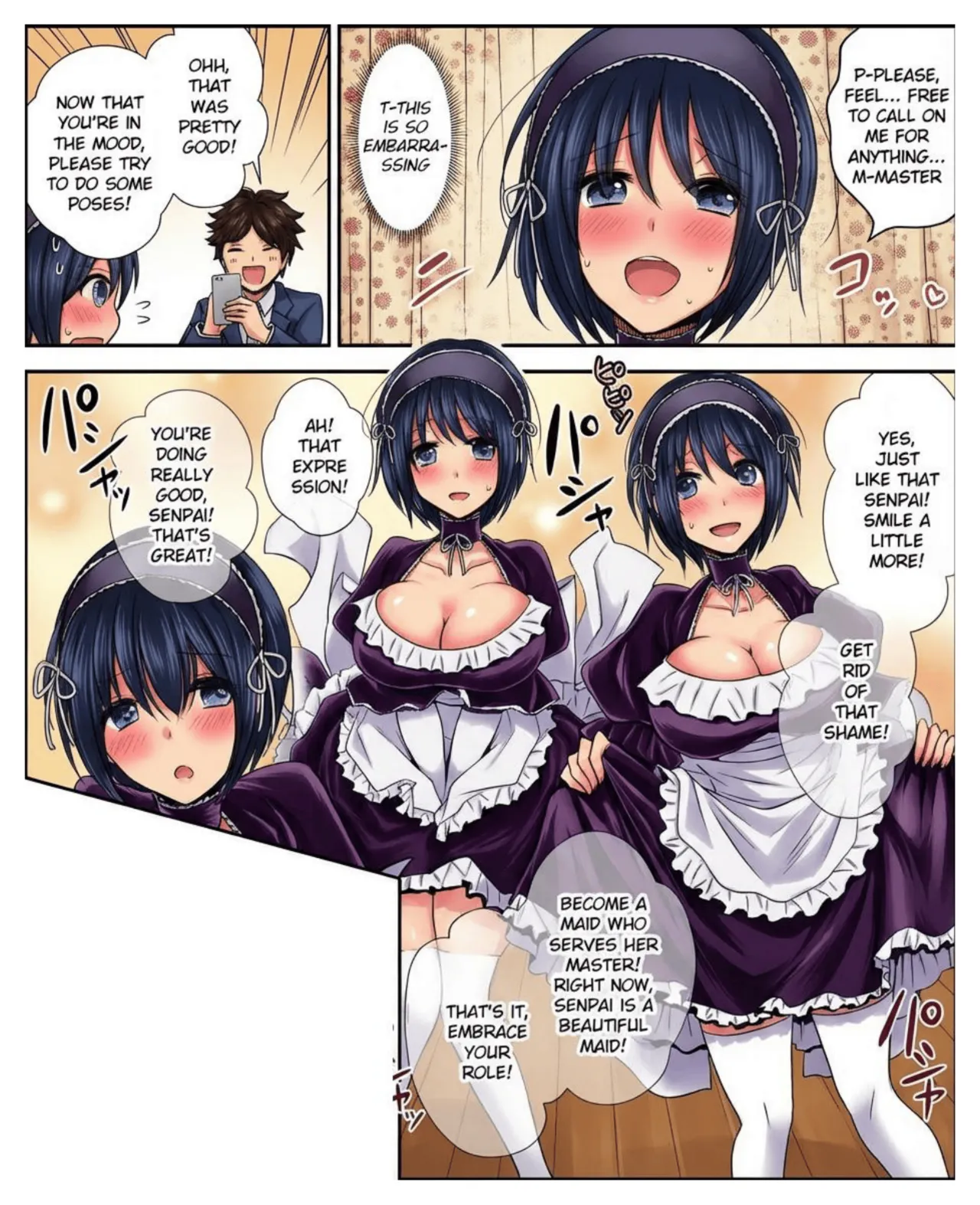 [Amuai Okashi Seisakusho (Matsuzono)]Costume Tengoku ~Shokuba no Kouhai to Irekawatte Kisekae Ningyou ni Sareru Boku~[English] [Full color] Page 11