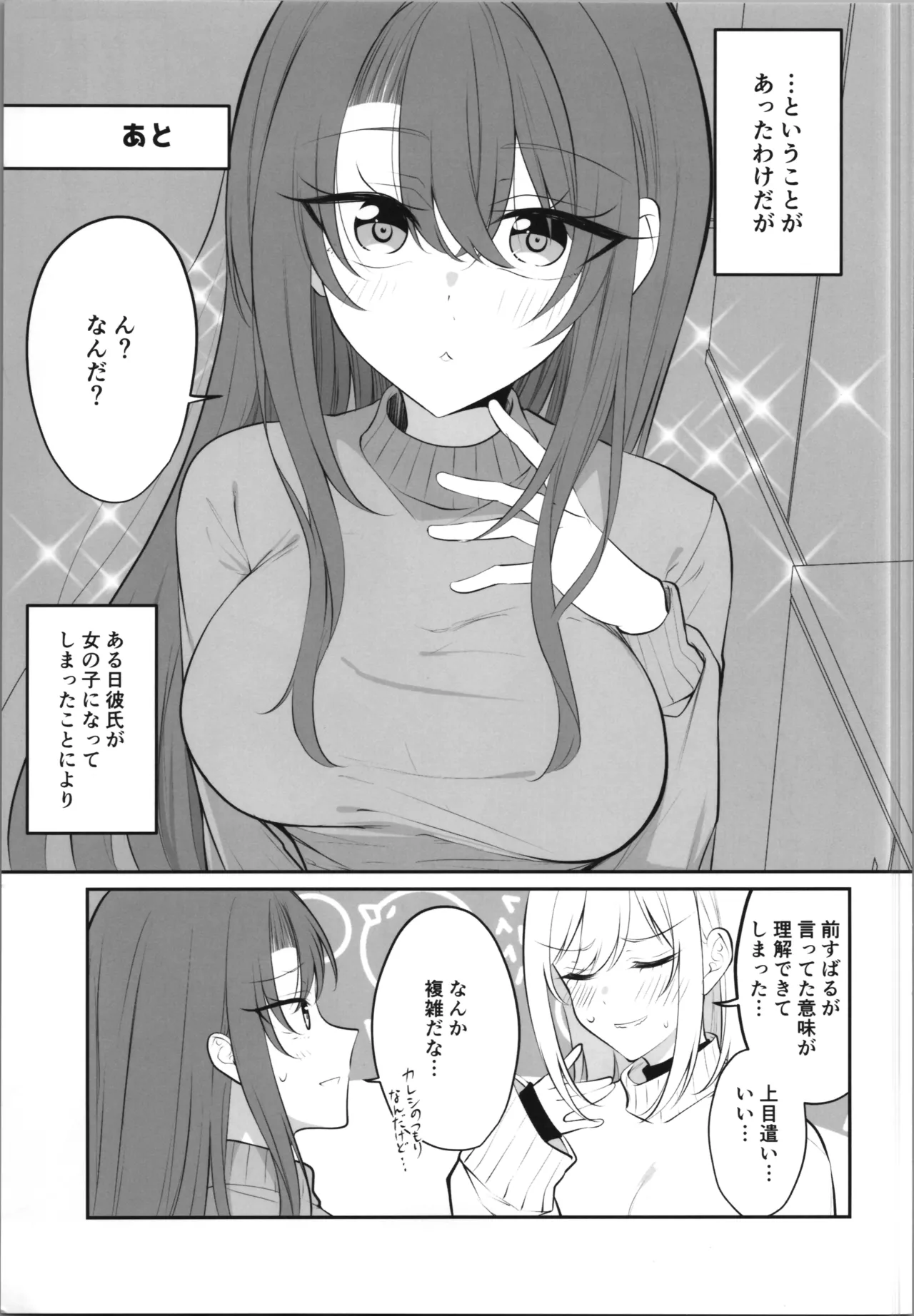 [two-days (Kiyu Fuyuki)]aru hi kareshi ga onnanoko ni natteshimatta kappuru no nichijō Page 19