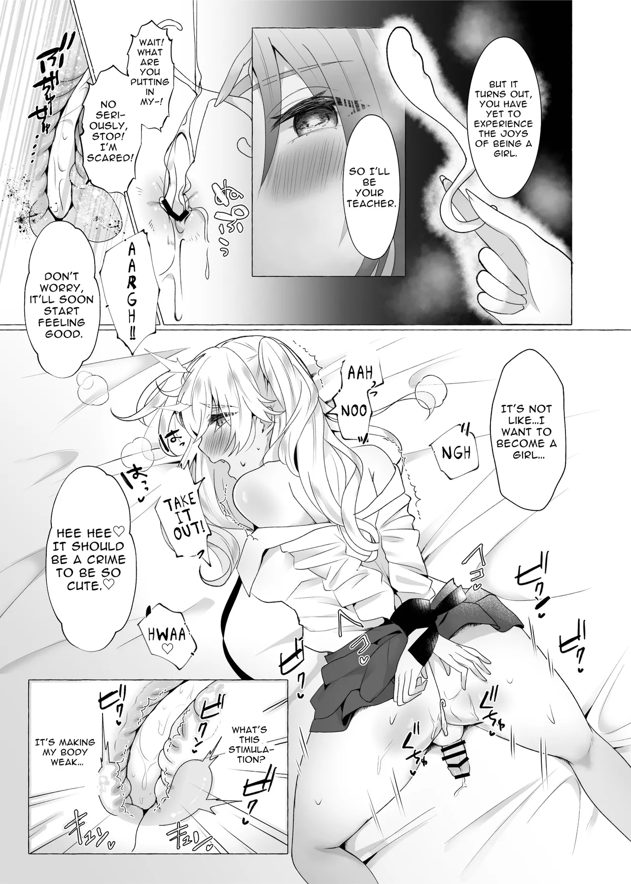 Yuuri 100% Feminization ~Crossdressing boy turned to Femswine~ Page 9