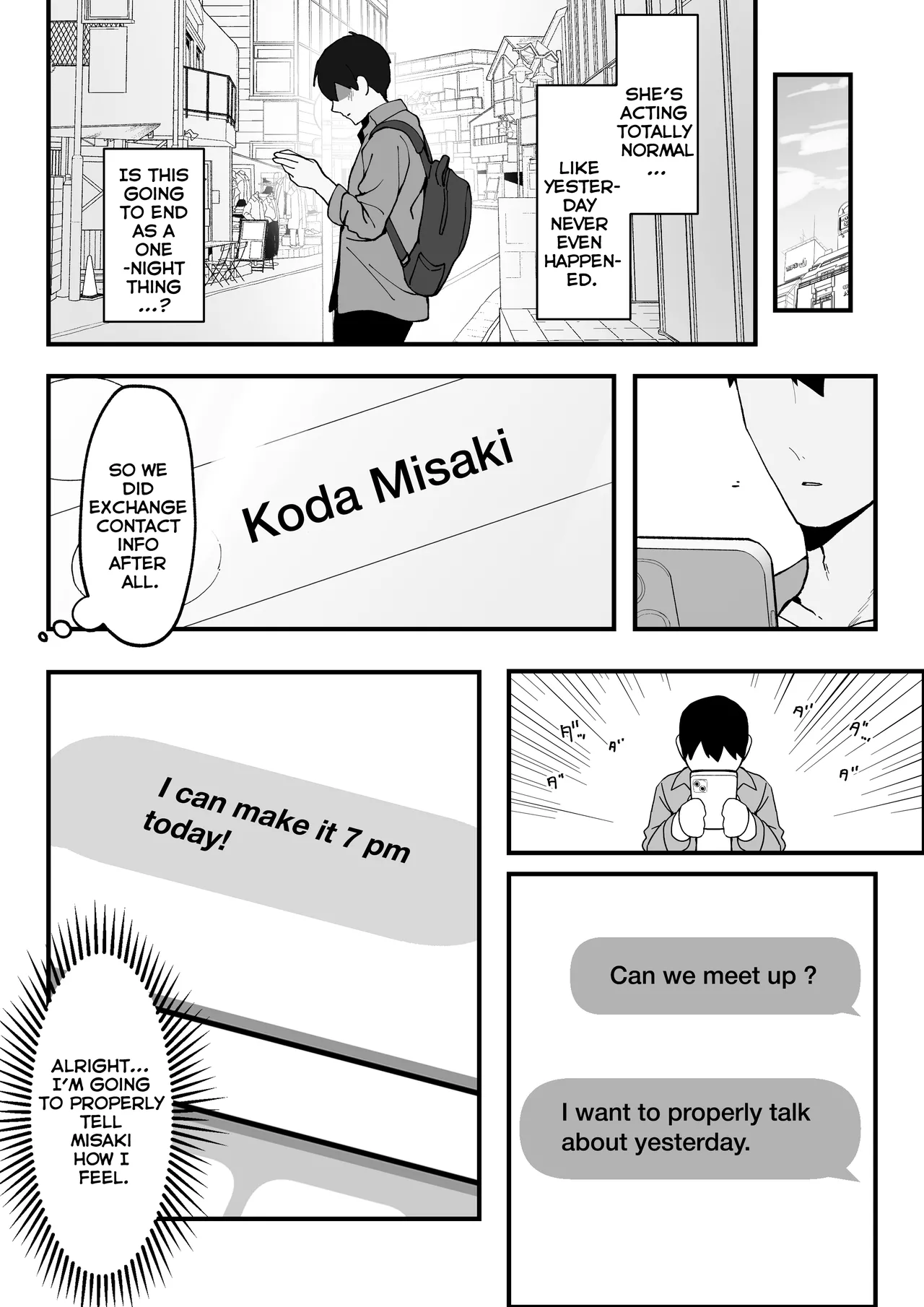 [Tourendou (Tonagi Tsuyu)]One Night de Owarasenai ~Osananajimi to Saikai shite Koibito ni Naru Hanashi~[English] Page 7