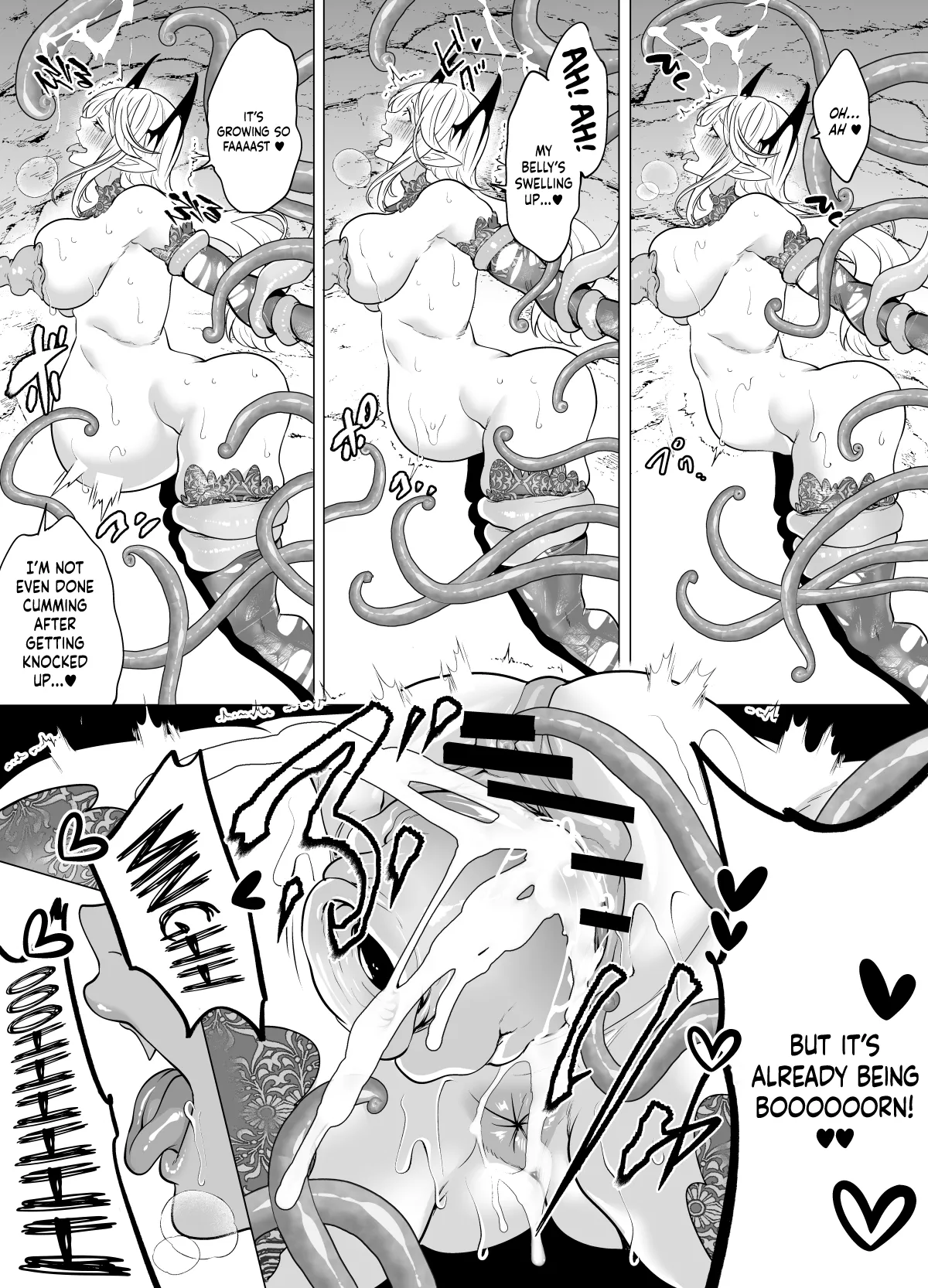 [Miyahara Ayumu]Shokushu Kan Haramase de Takabisha Succubus o Wakaraseru! | Haughty Succubus Gets Put In Her Place By Being Knocked Up With Tentacles![English] [Kinsei Translations] Page 33